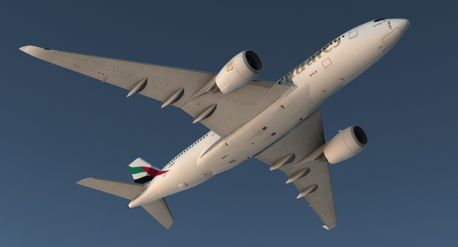 3D Airbus A350 800 Emirates Air Line model