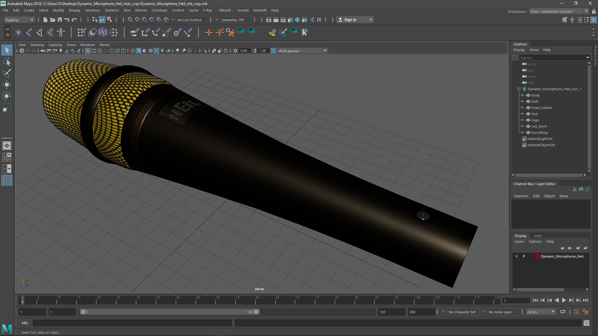 3D Dynamic Microphone Heil model