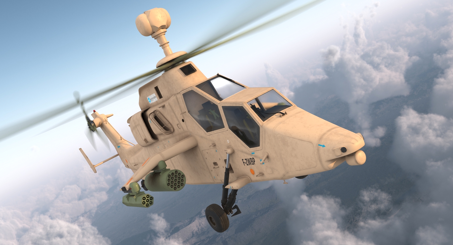 3D model Eurocopter Tigre EC665 Spain Rigged