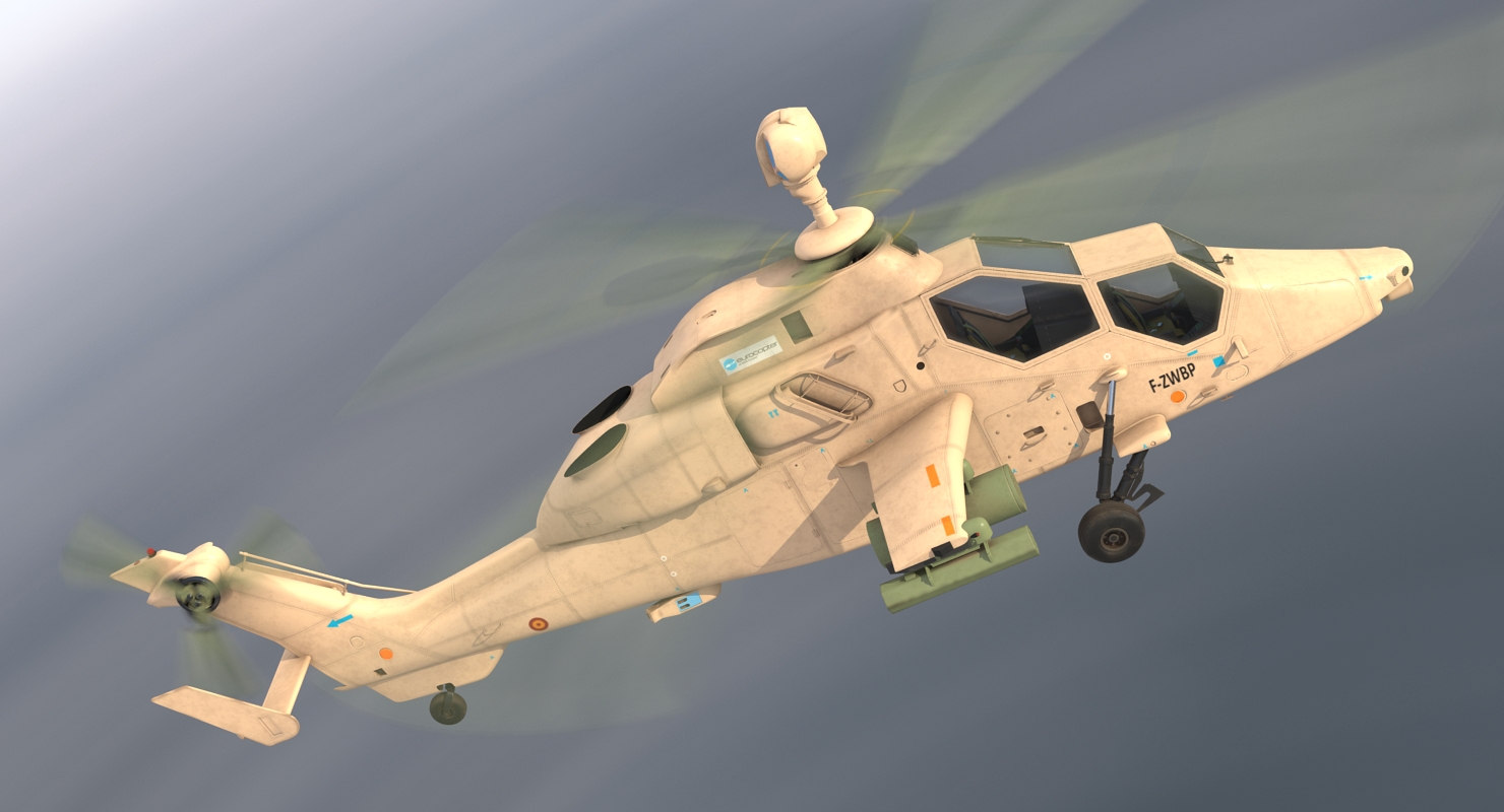 3D model Eurocopter Tigre EC665 Spain Rigged