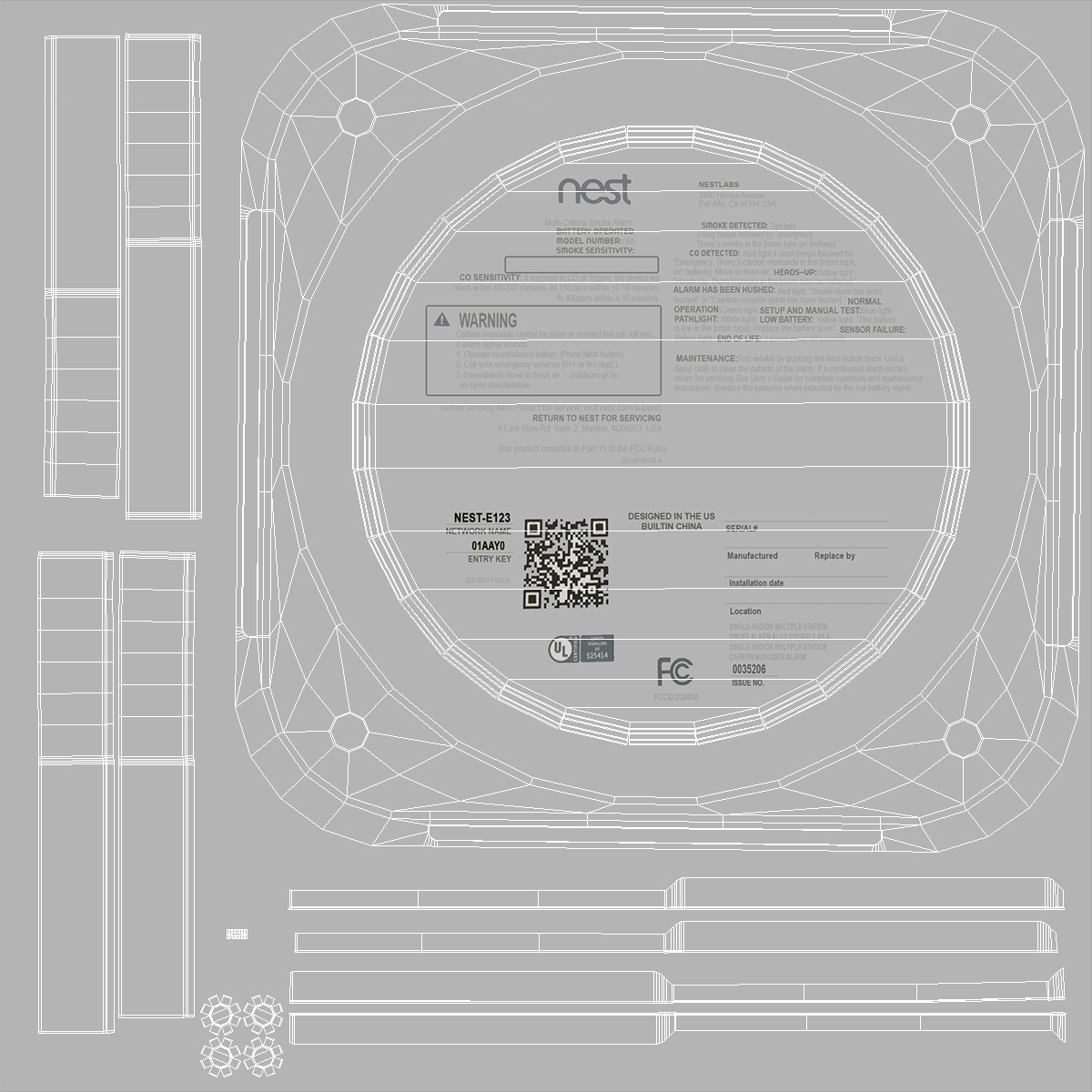 Smoke Detector Nest Protect 3D