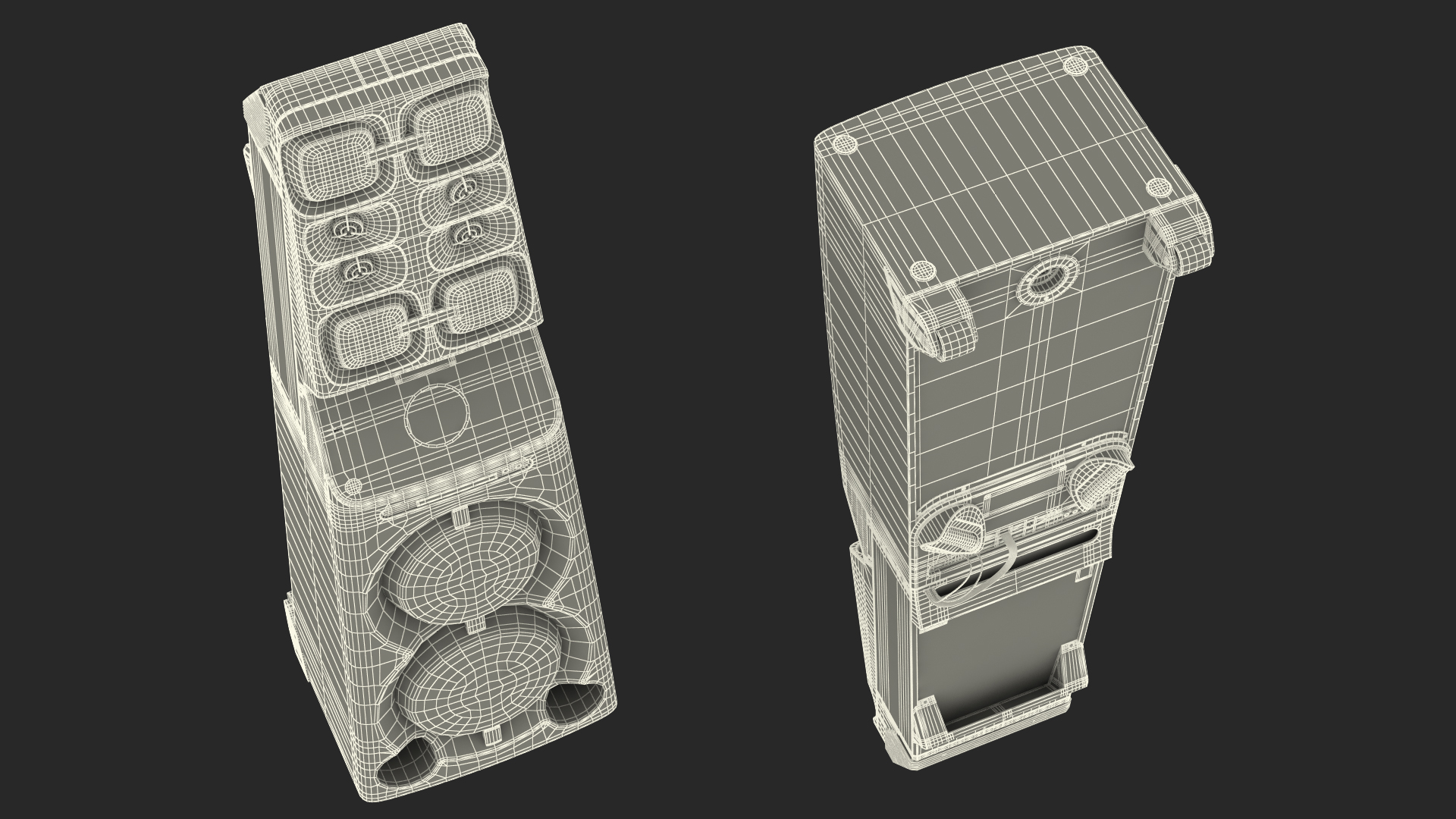 3D model High Power Audio System switched On