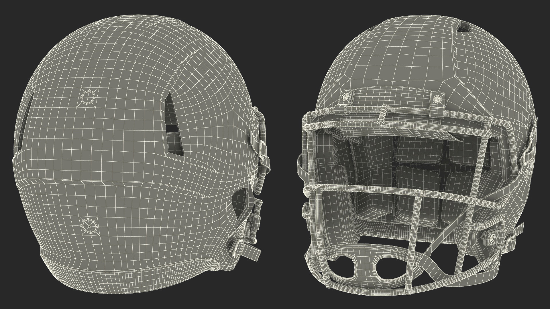 American Football Helmet 3D model