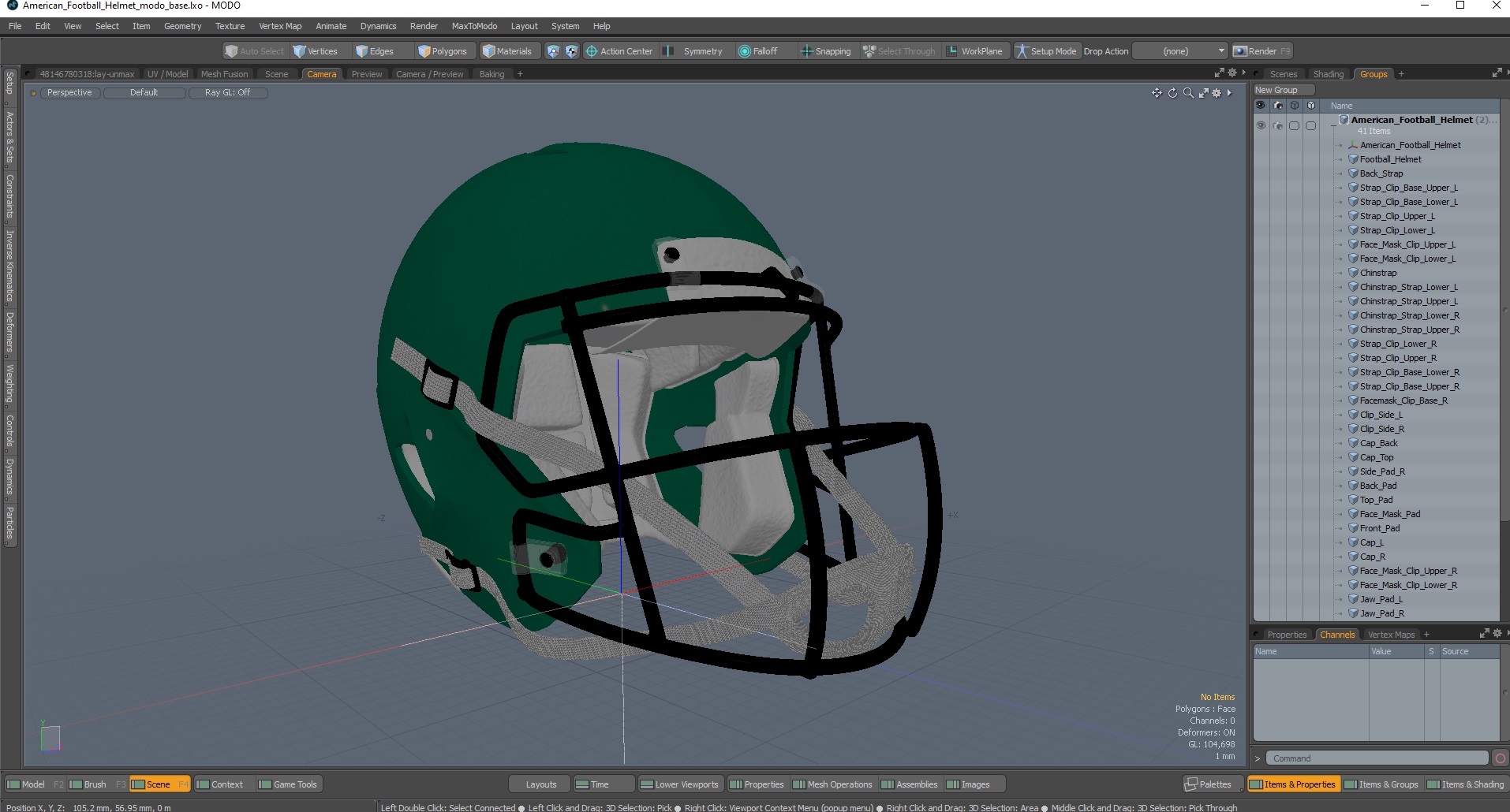 American Football Helmet 3D model