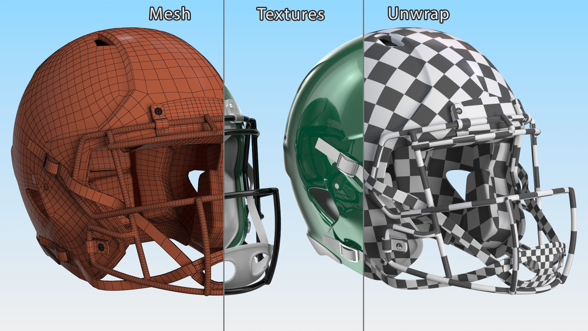 American Football Helmet 3D model