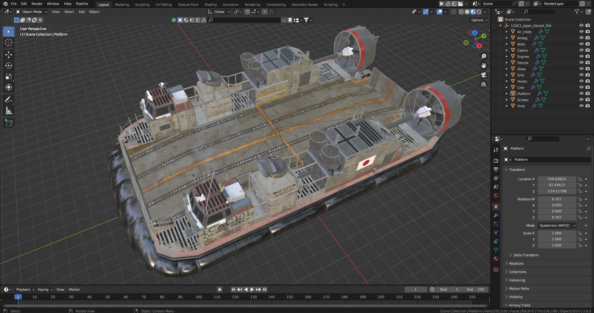 3D LCAC1 Japan Variant Old model