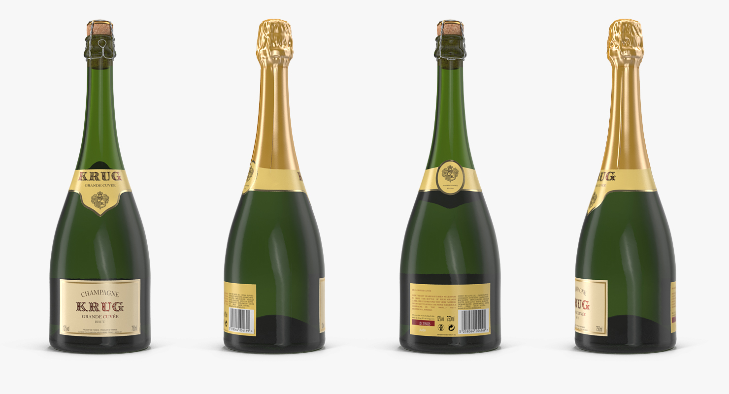 3D Champagne Bottle Krug