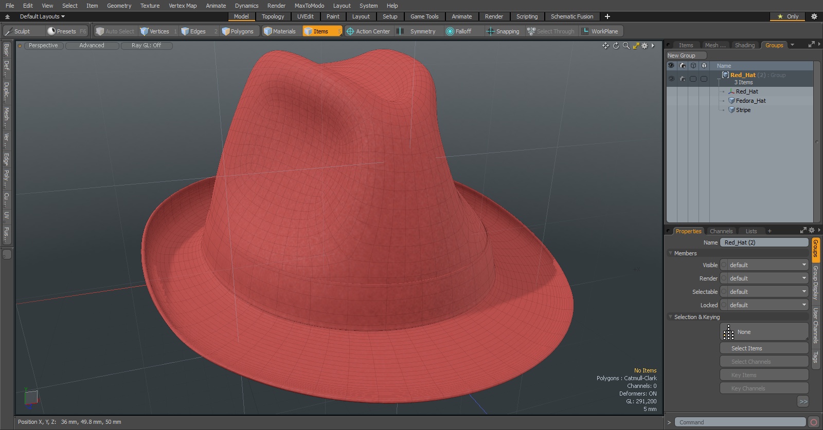 Red Hat 3D model