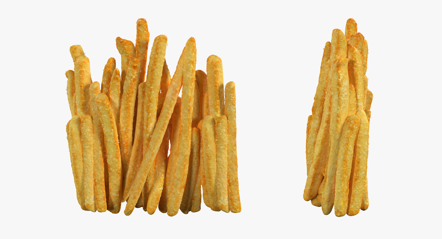 French Fry Box McDonalds 3D model