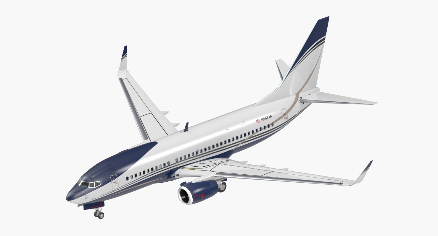 3D Boeing 737 700 with Interior Generic Rigged model