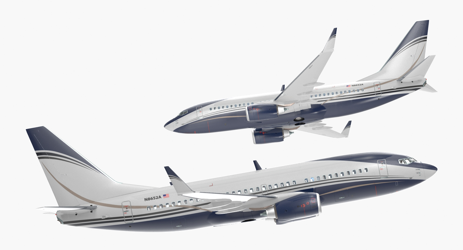 3D Boeing 737 700 with Interior Generic Rigged model