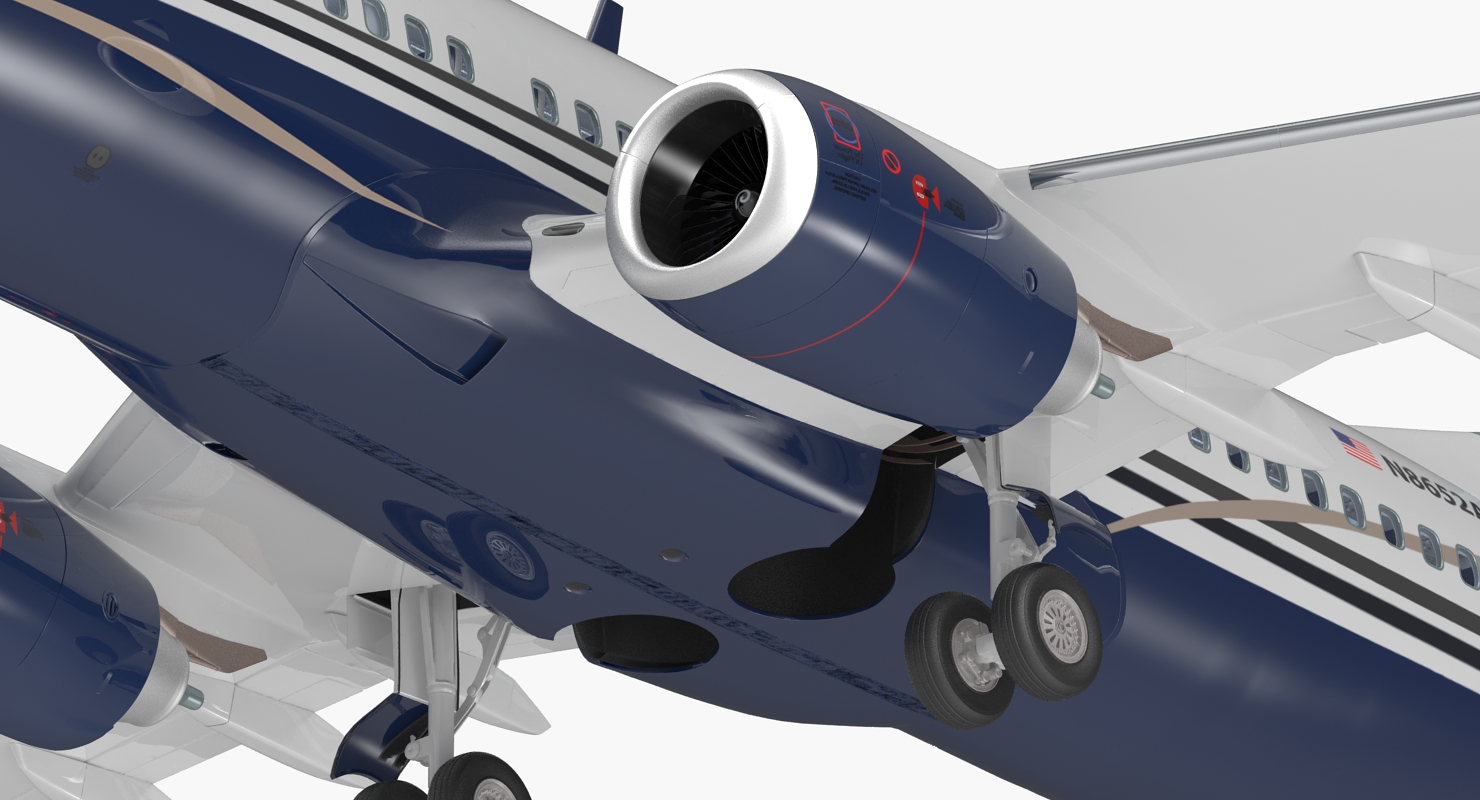 3D Boeing 737 700 with Interior Generic Rigged model