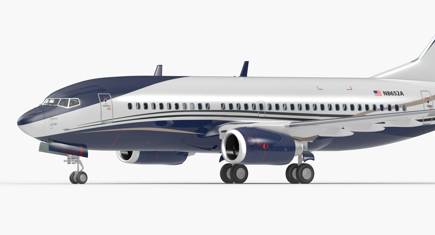 3D Boeing 737 700 with Interior Generic Rigged model