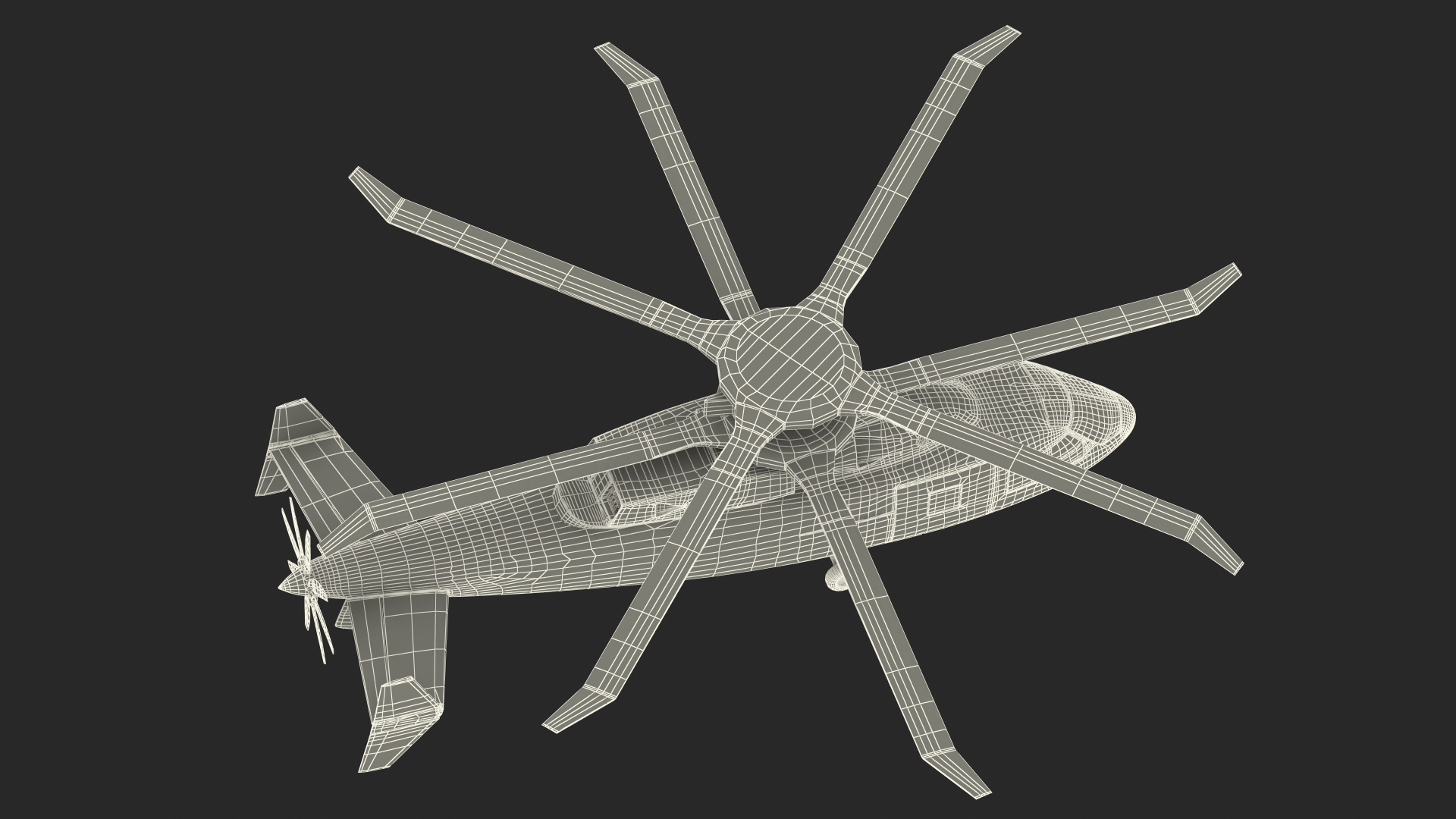 3D SB-1 Defiant Helicopter model