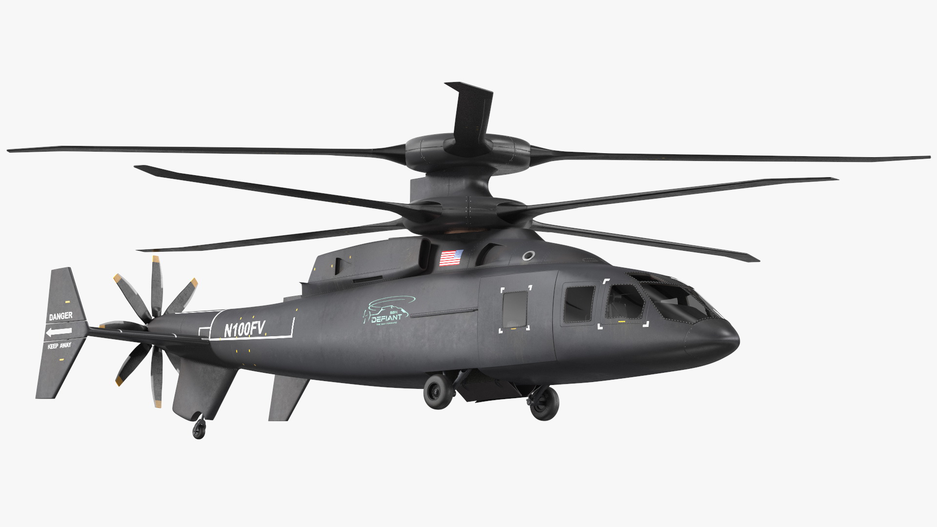 3D SB-1 Defiant Helicopter model