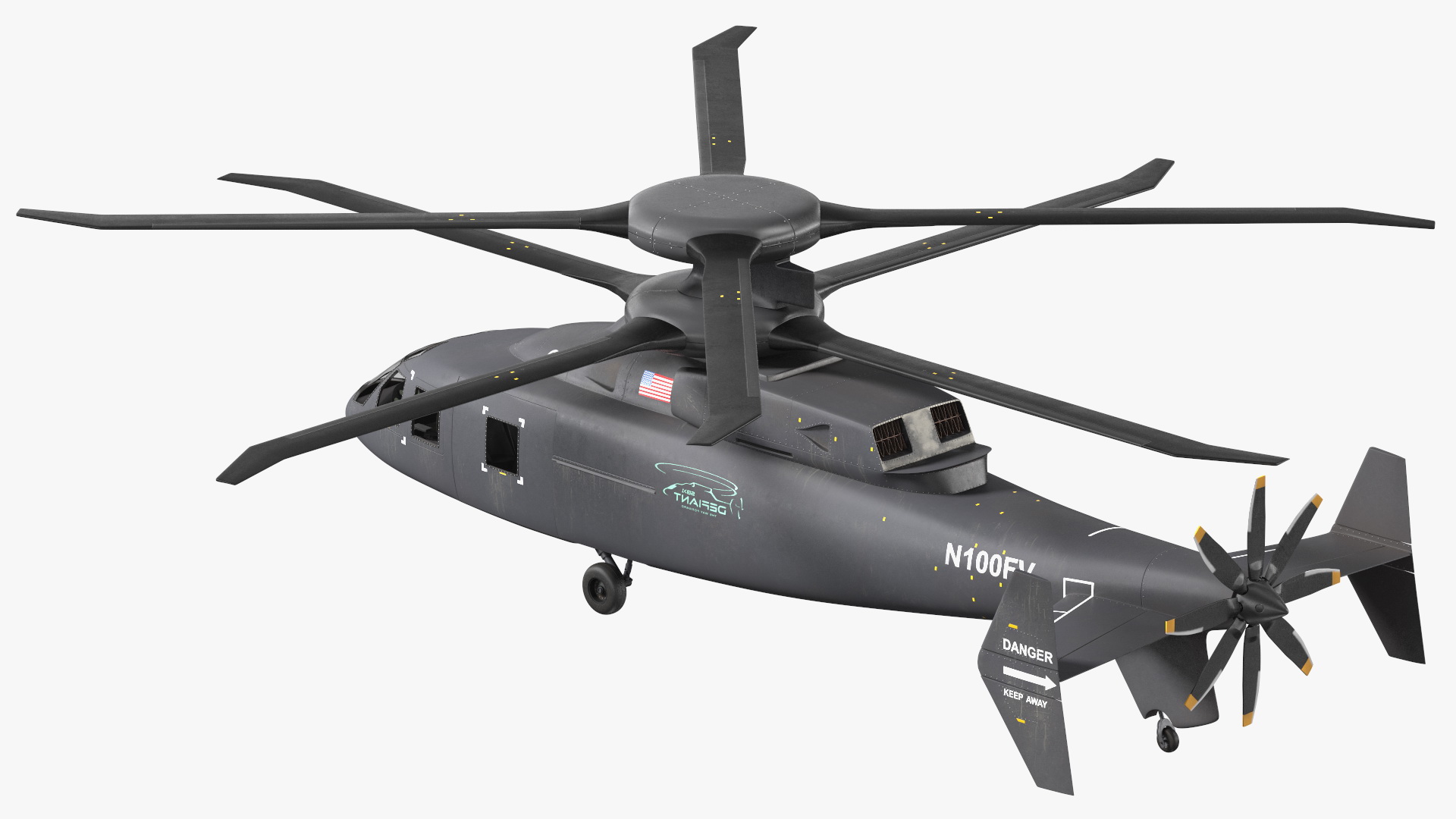 3D SB-1 Defiant Helicopter model