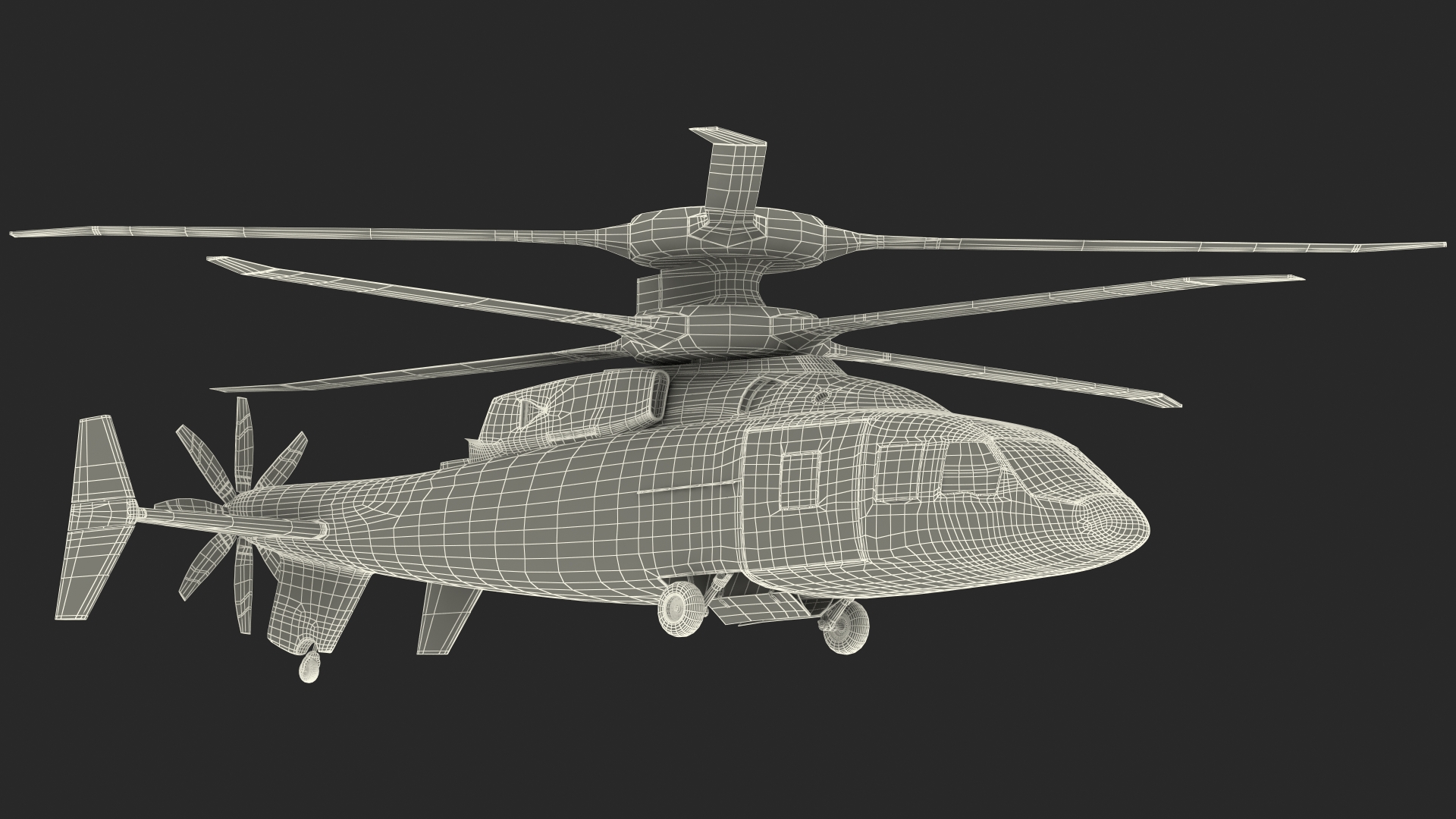 3D SB-1 Defiant Helicopter model