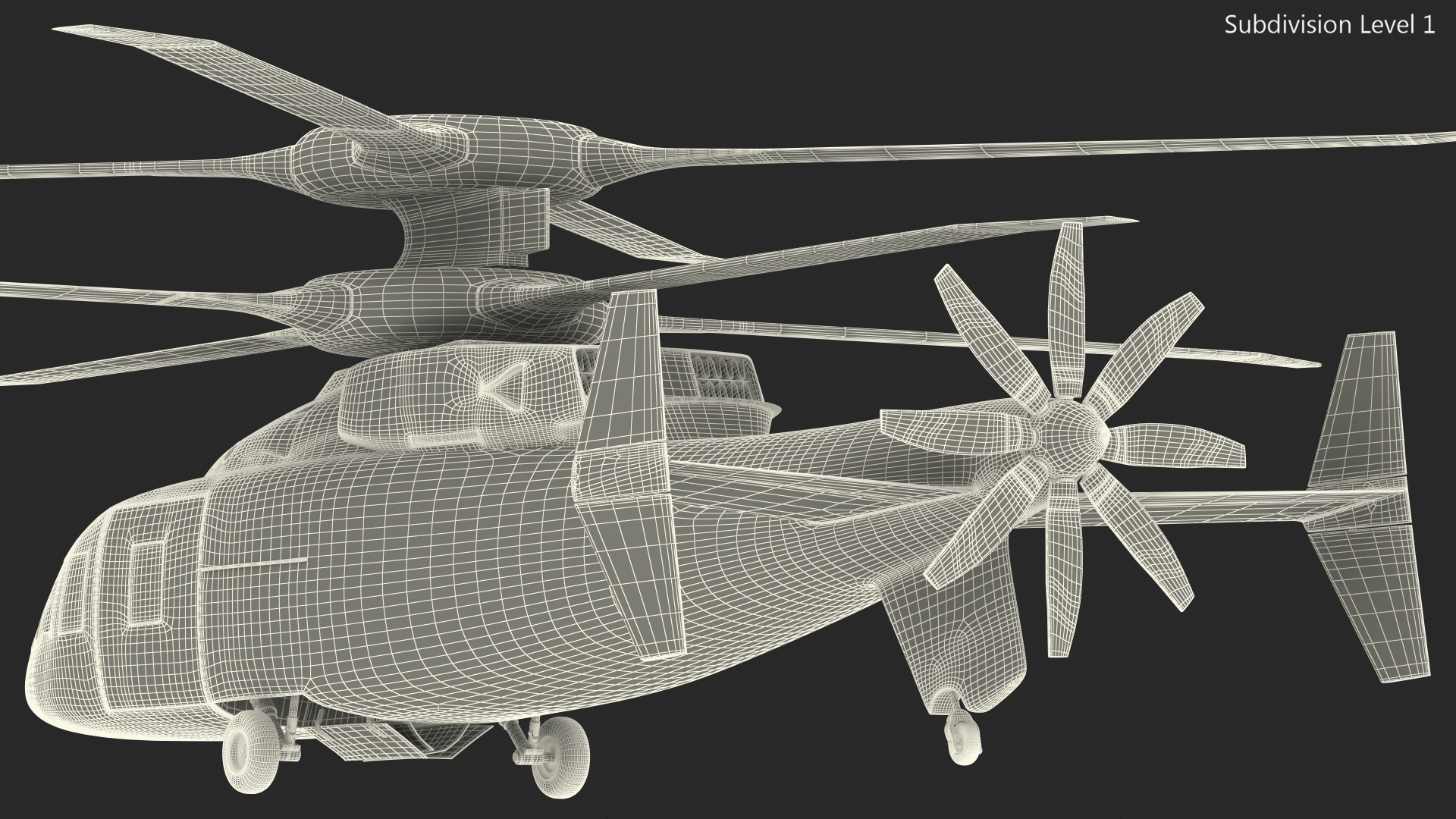 3D SB-1 Defiant Helicopter model