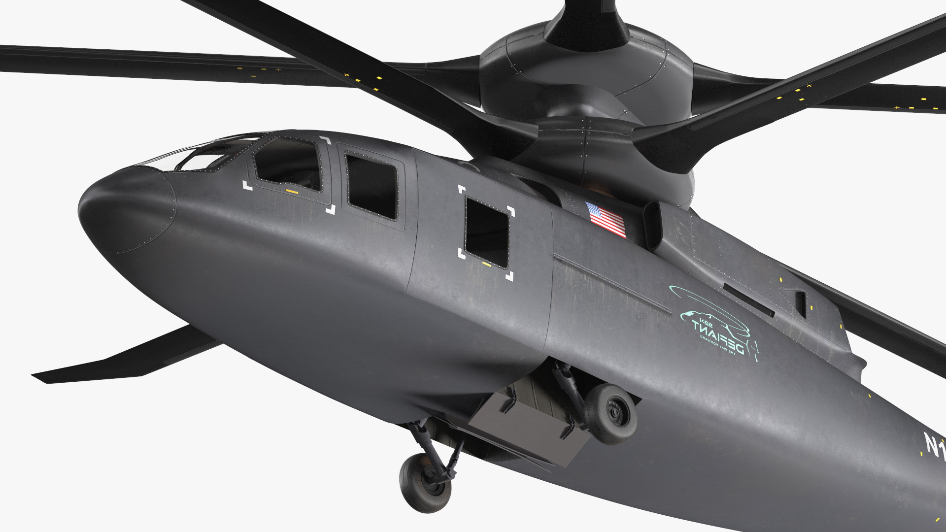 3D SB-1 Defiant Helicopter model