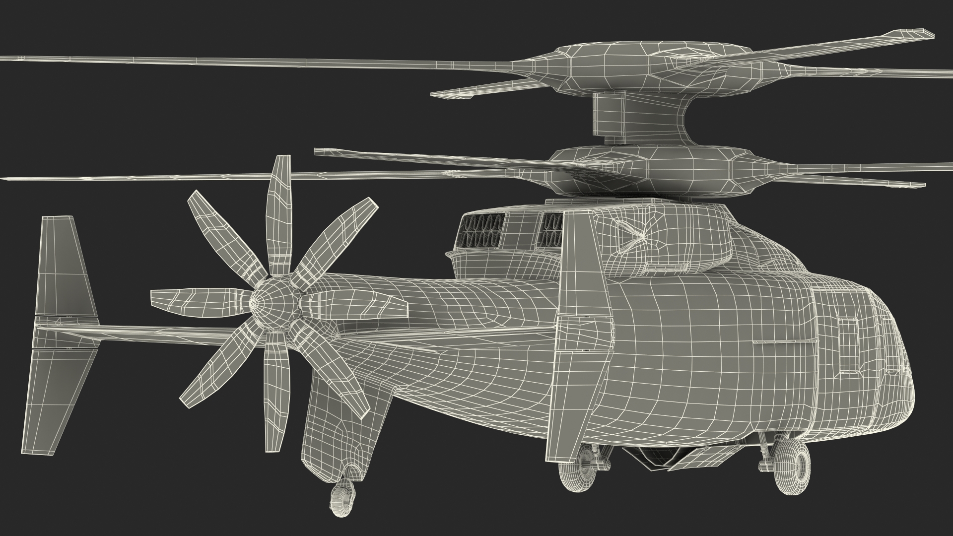 3D SB-1 Defiant Helicopter model