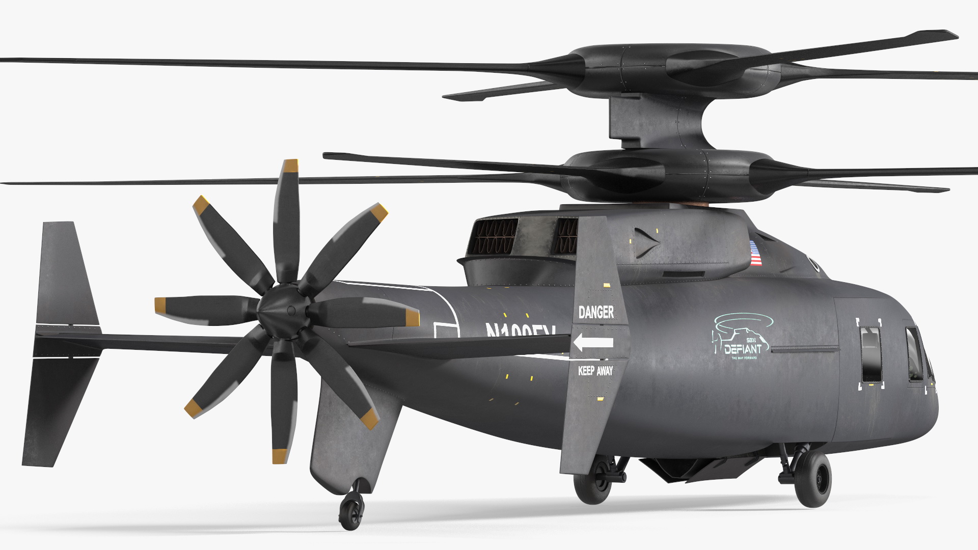 3D SB-1 Defiant Helicopter model