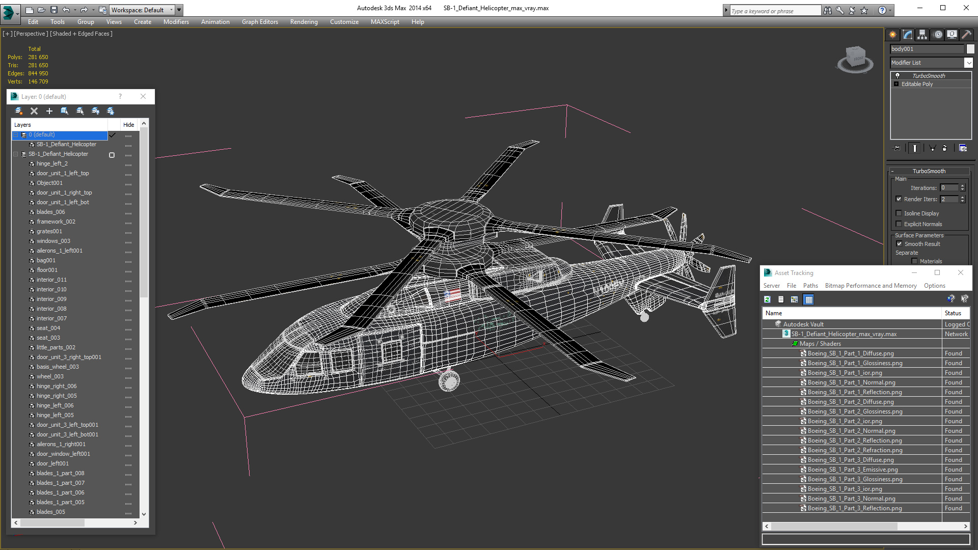 3D SB-1 Defiant Helicopter model