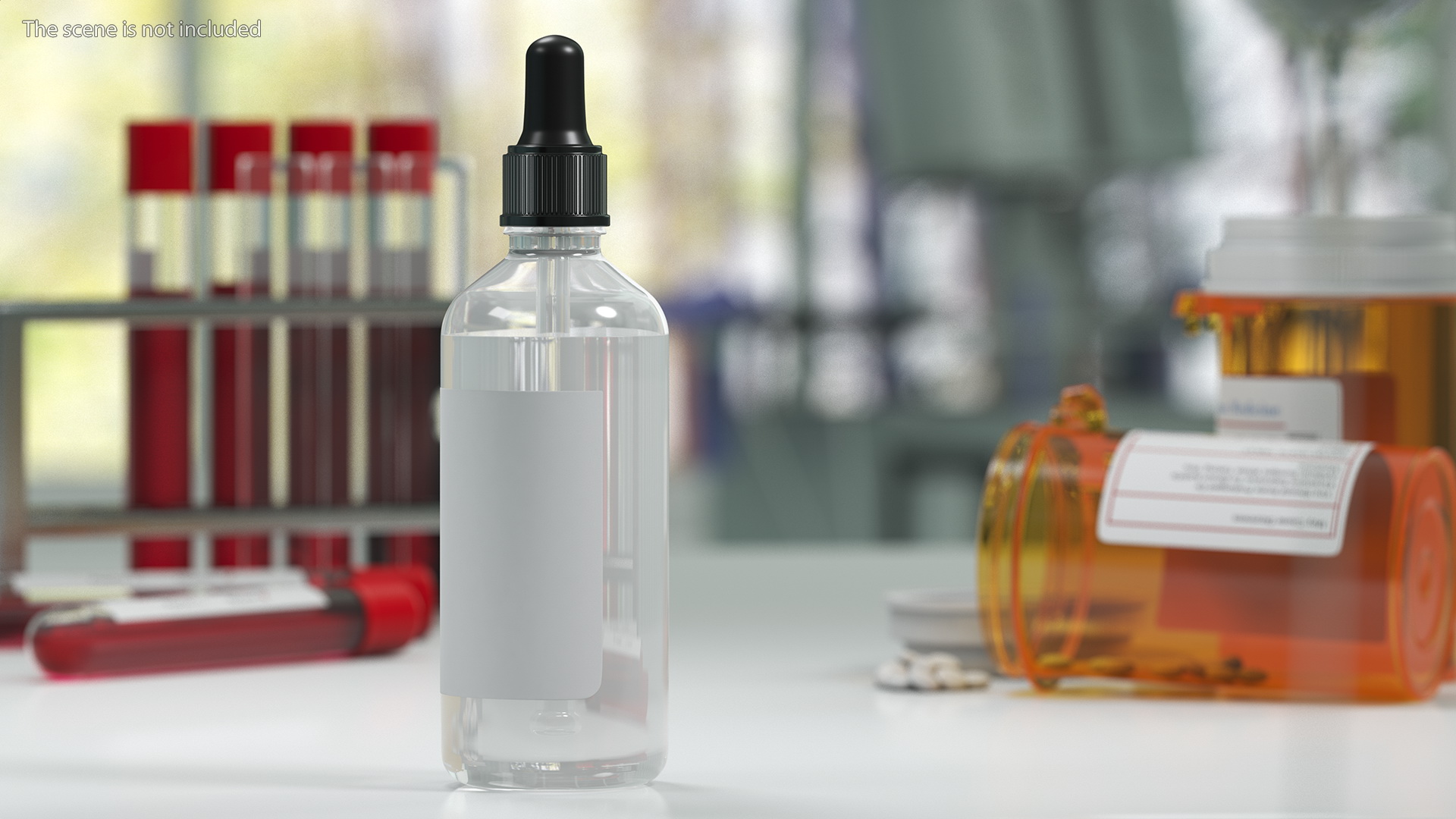 3D Clear Glass Dropper Bottles Set