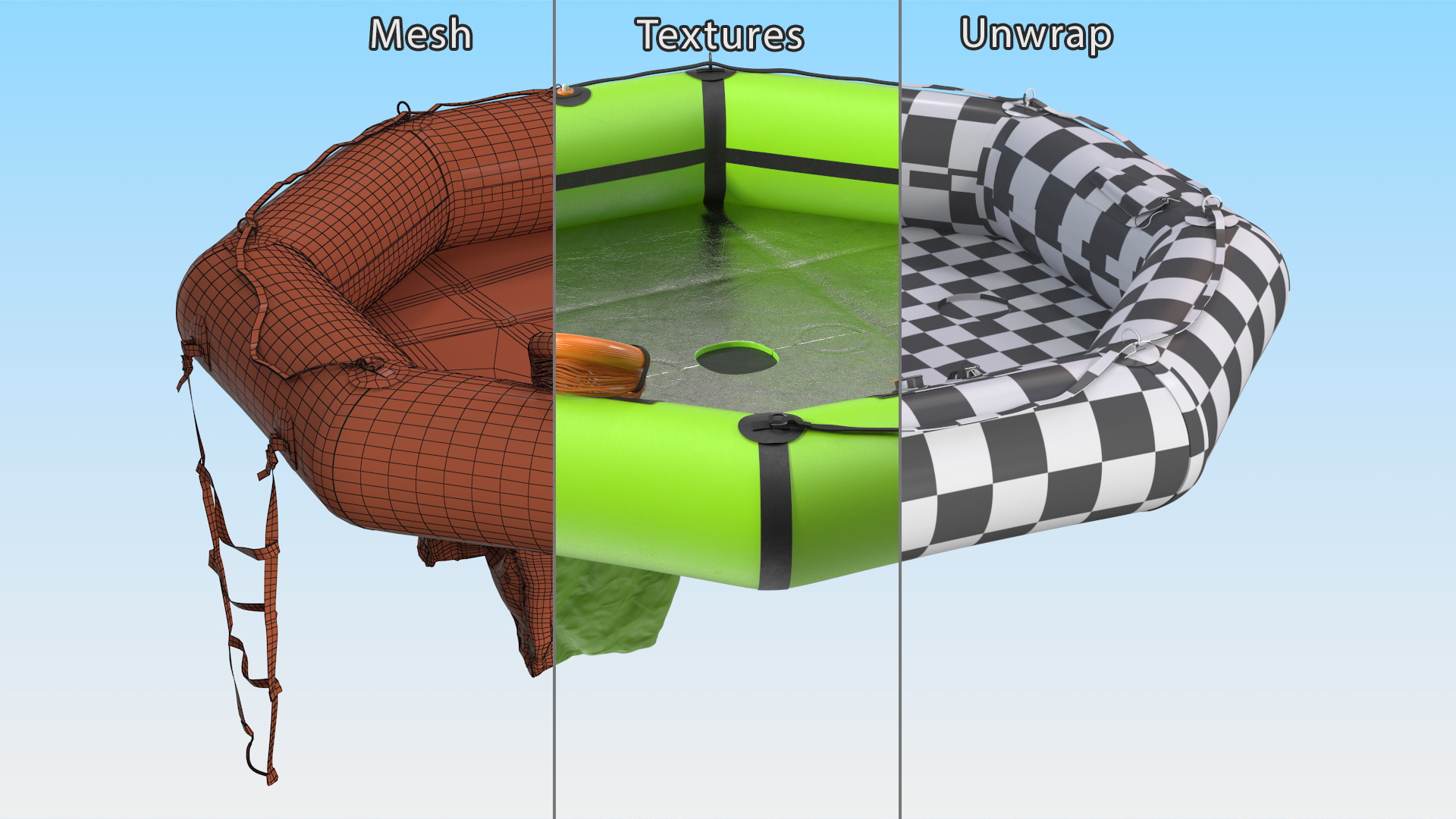 3D Enhanced Life Raft Plus model