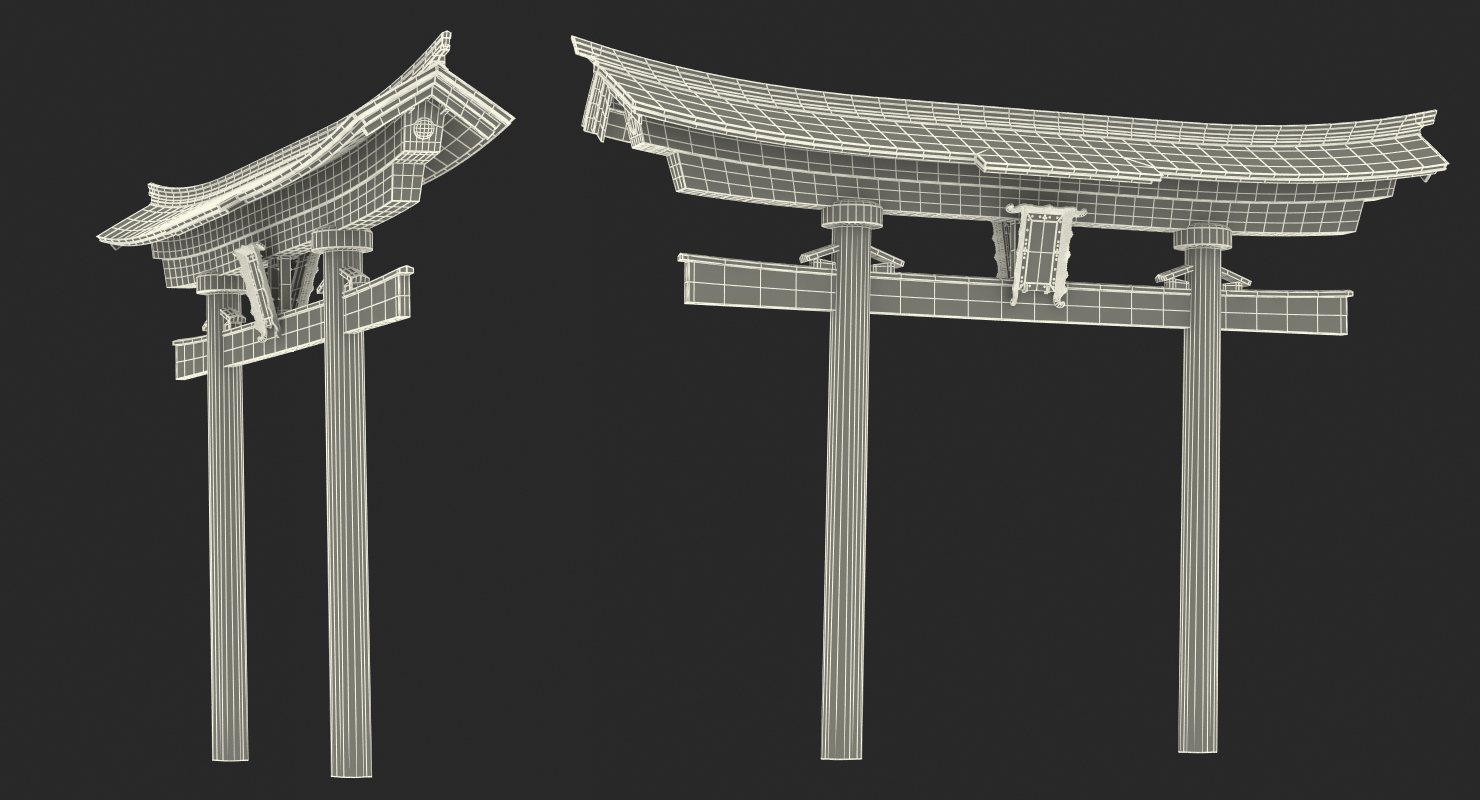 3D model Torii Gate