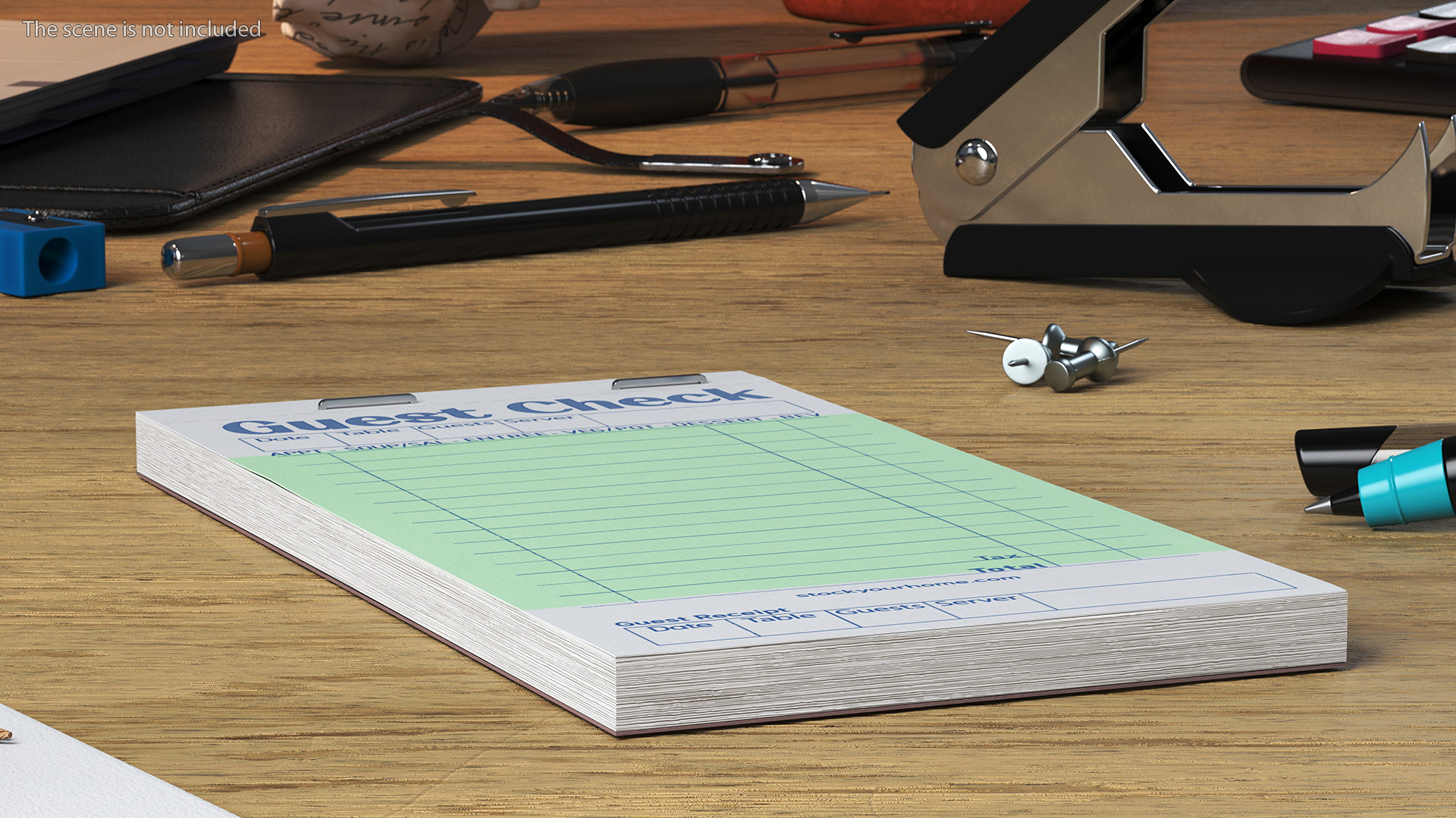 Blank Guest Check Book 3D