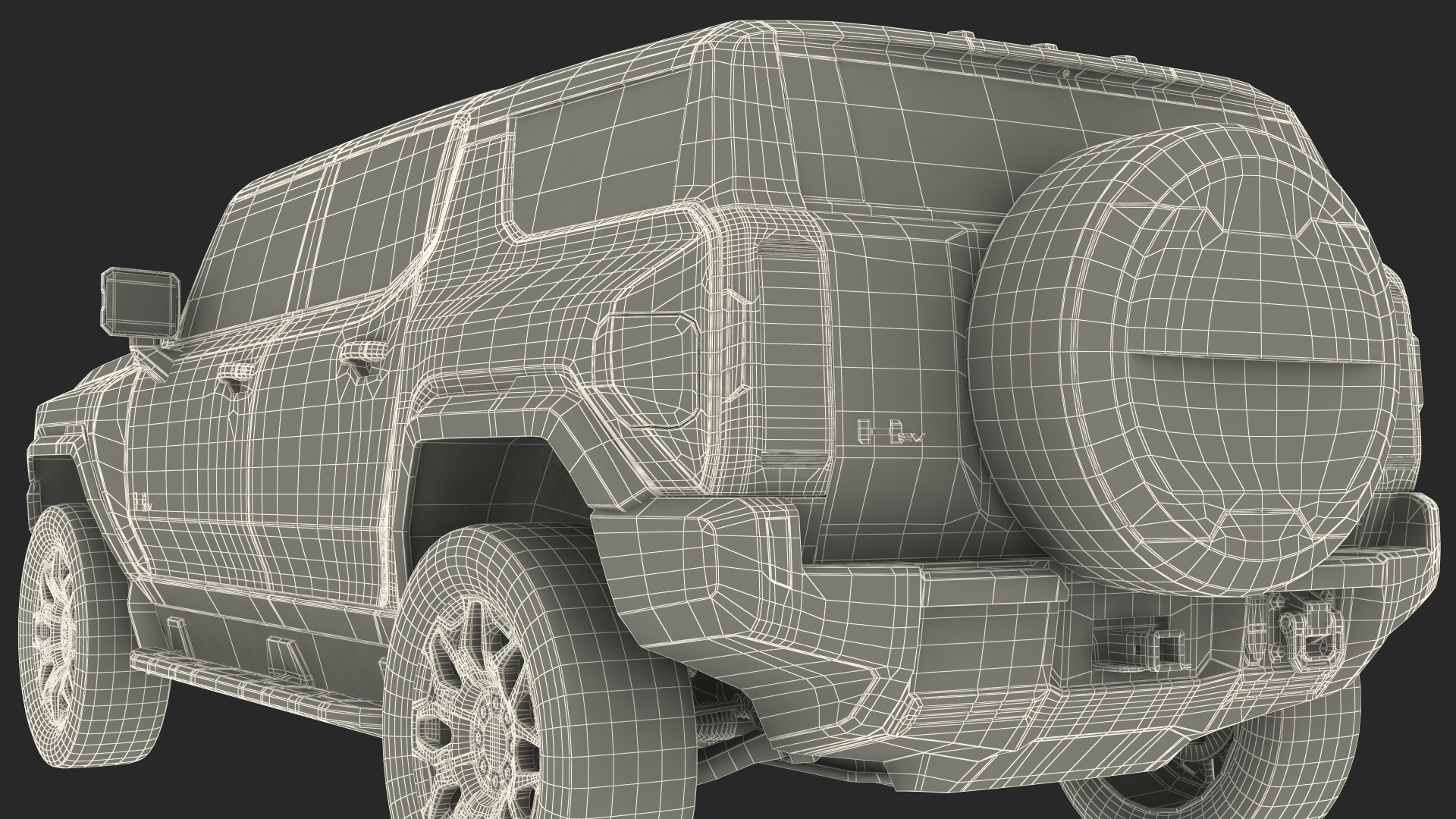 3D GMC Hummer EV SUV Simple Interior model