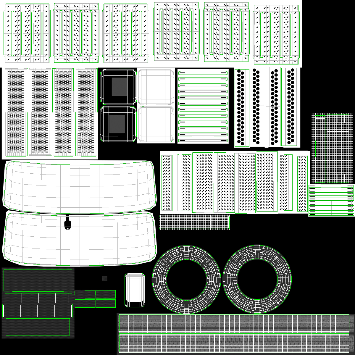 3D Semi Truck with Trailer Generic Rigged model