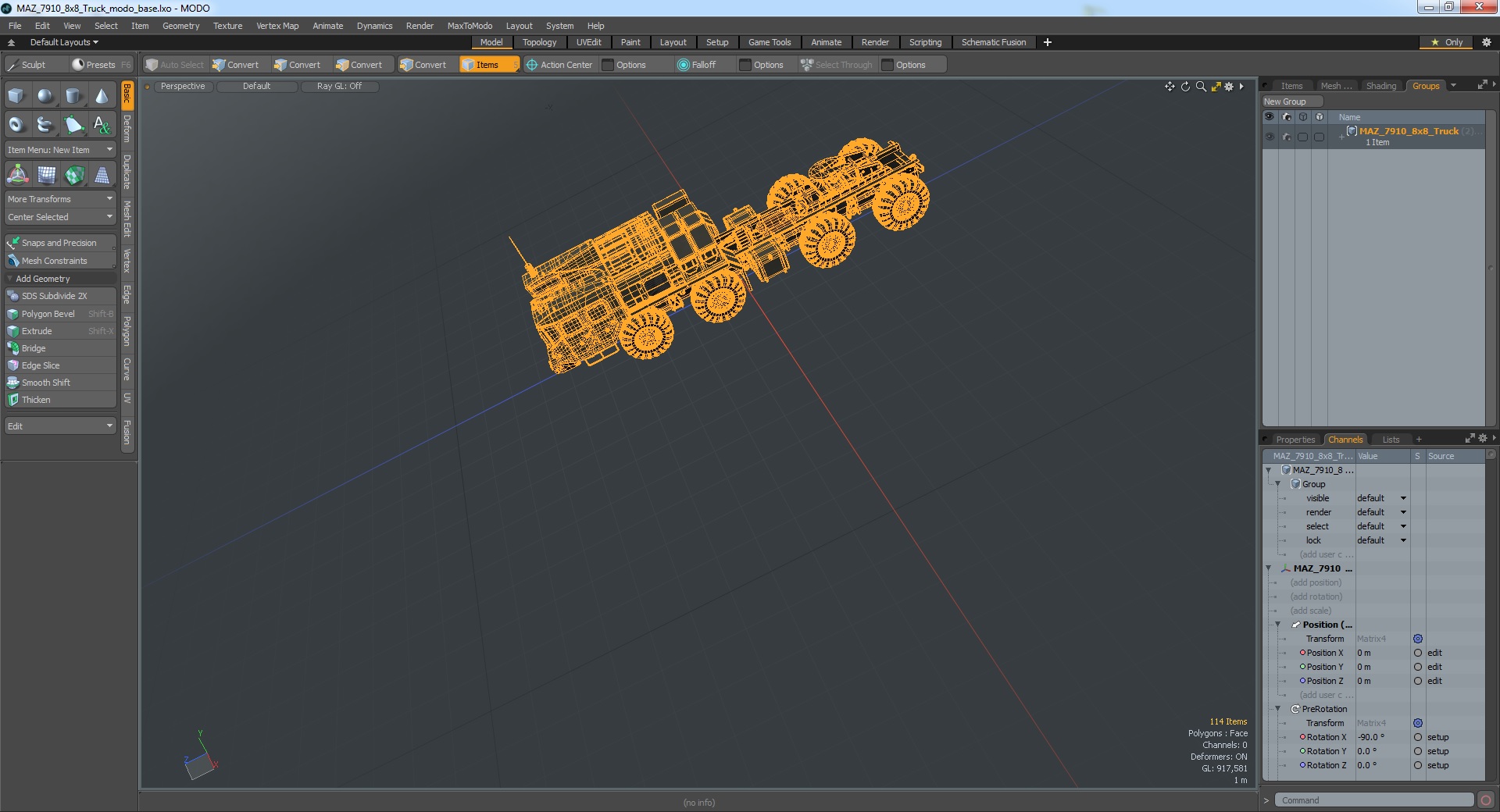 3D MAZ 7910 8x8 Truck model