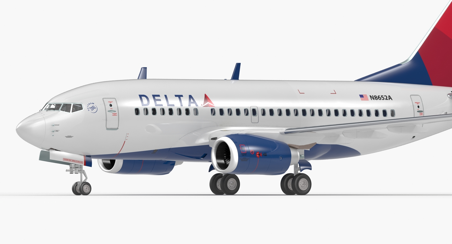 3D Boeing 737 600 with Interior Delta Air Lines Rigged