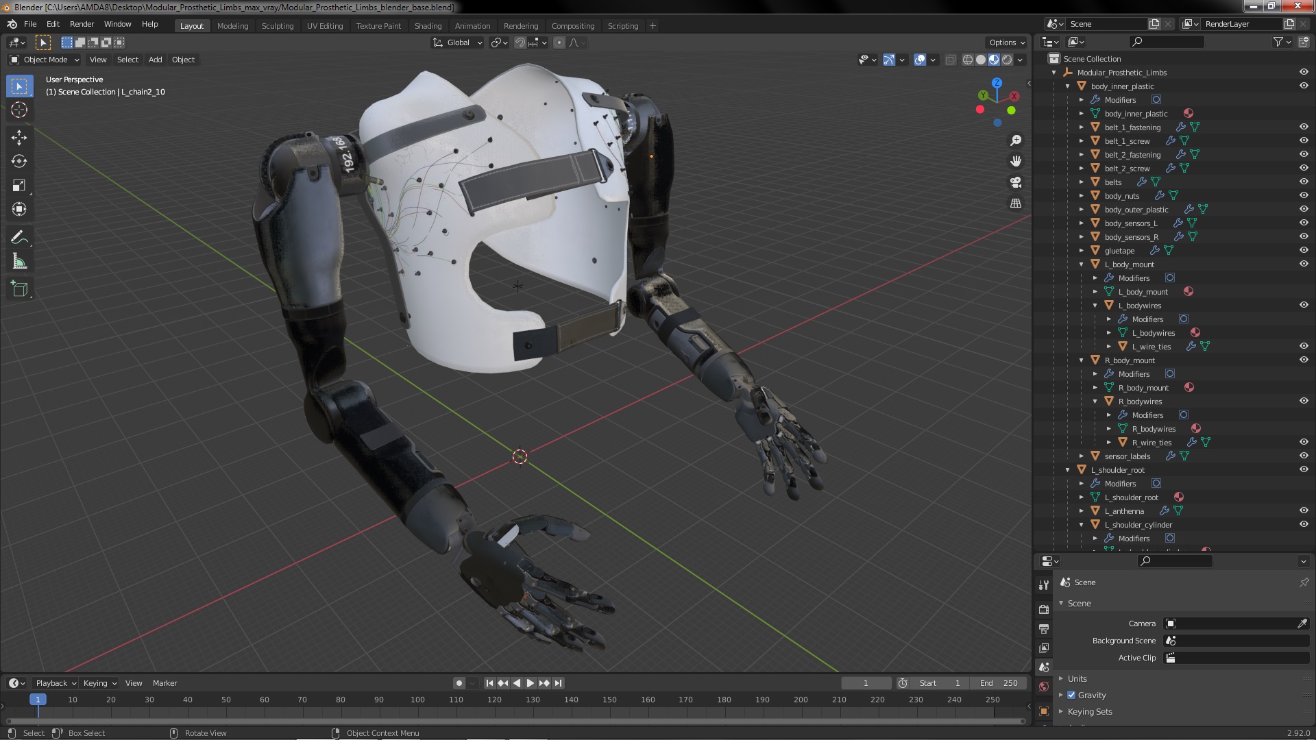 Modular Prosthetic Limbs 3D model