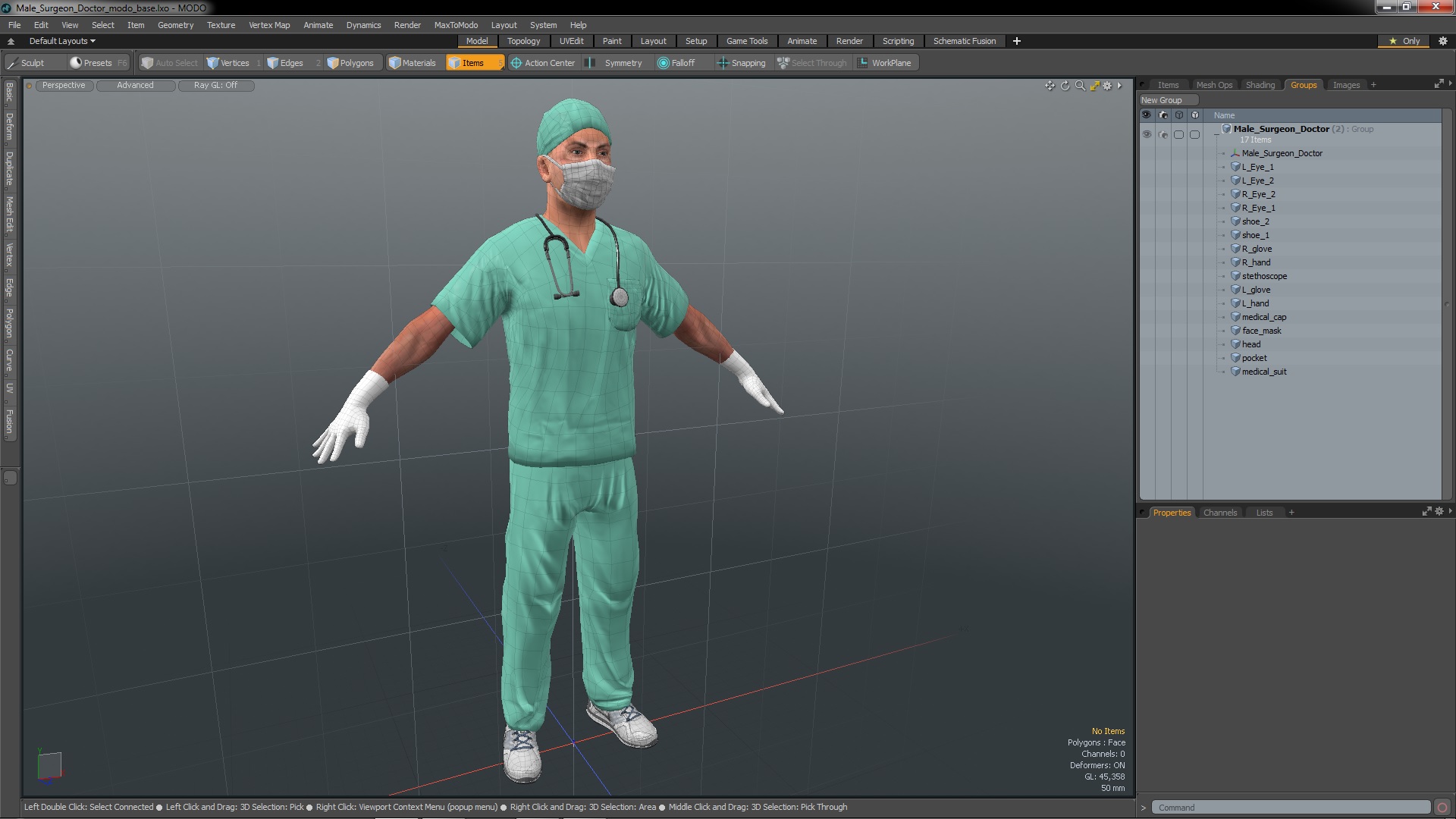 Male Surgeon Doctor 3D model