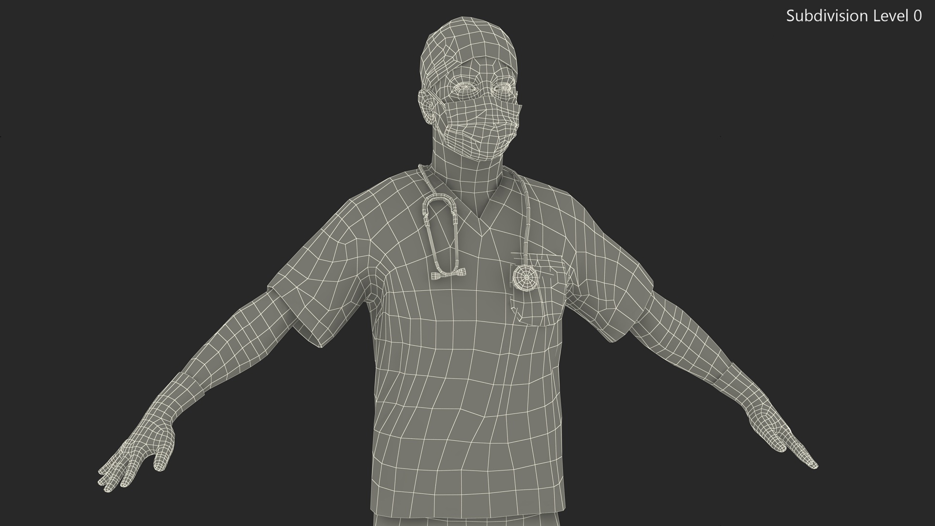 Male Surgeon Doctor 3D model