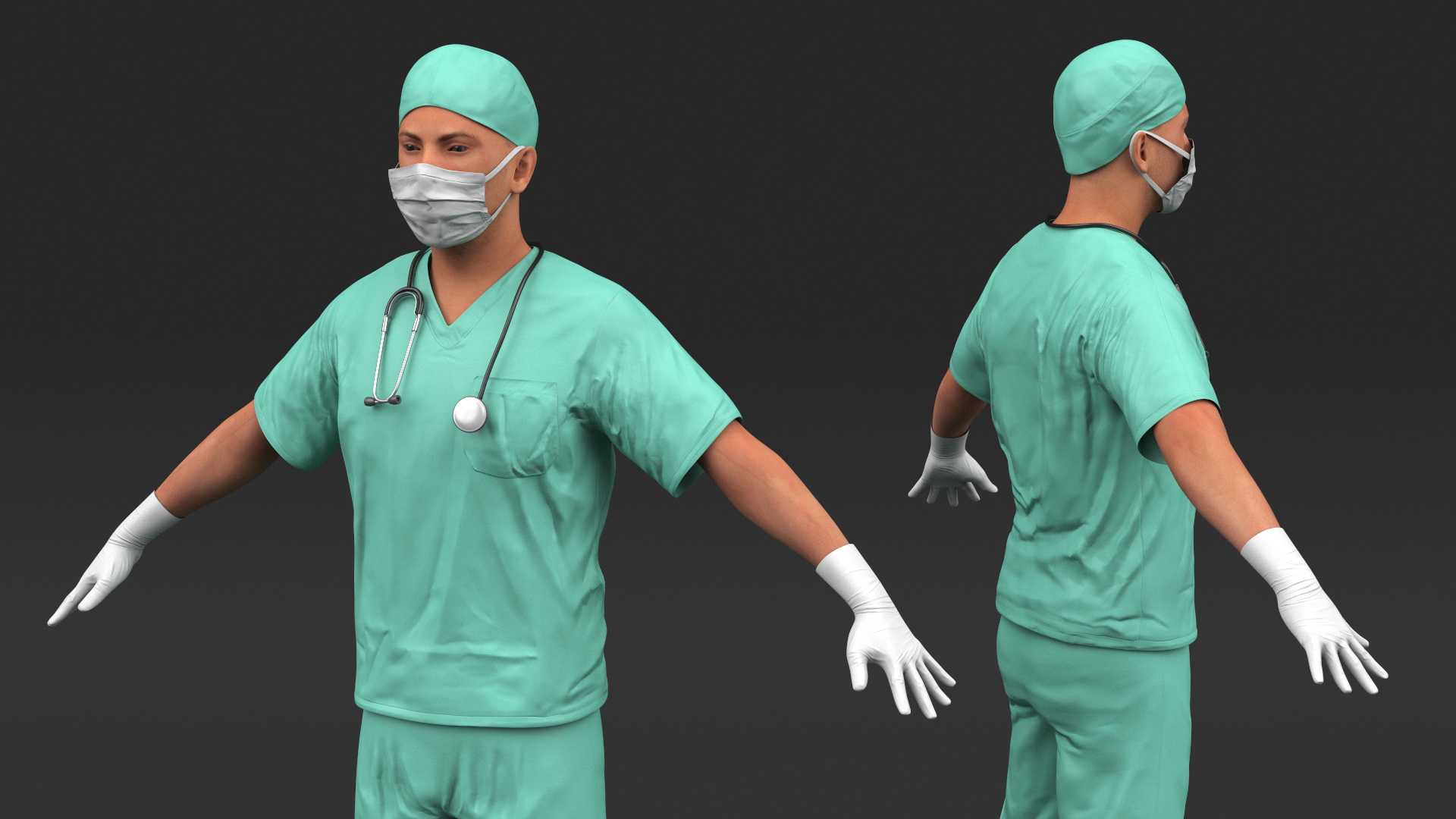 Male Surgeon Doctor 3D model