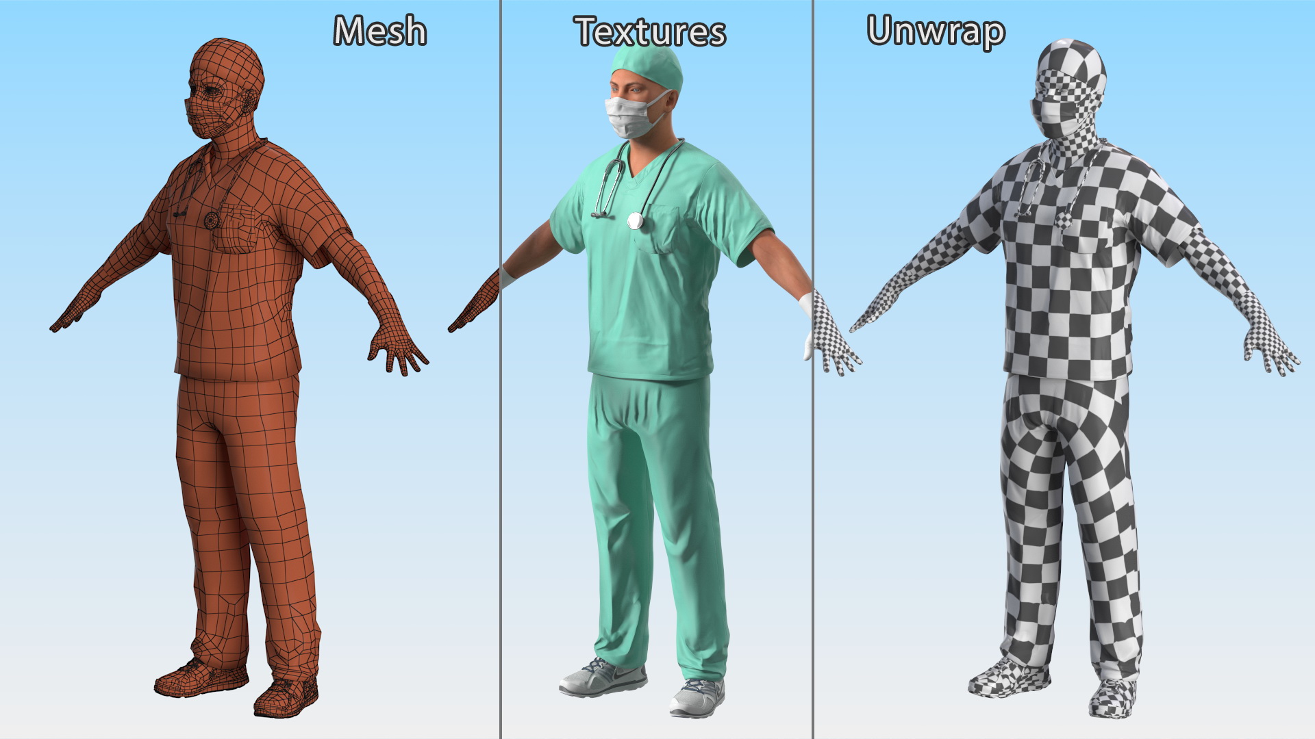 Male Surgeon Doctor 3D model