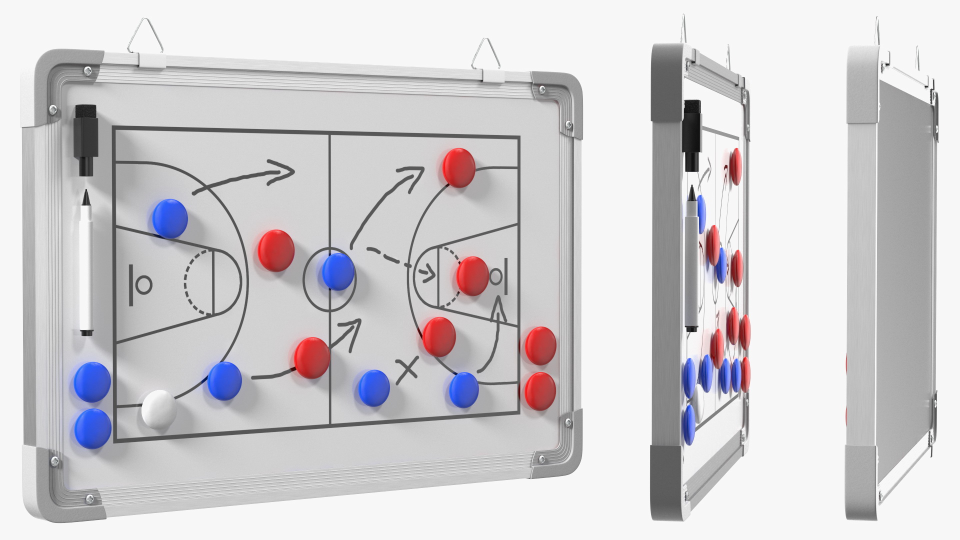 Basketball Coaching Board with Game Plan Fur 3D model