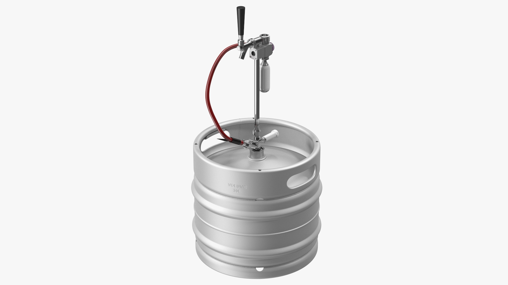 3D model Beer Keg 30L with Portable Tap