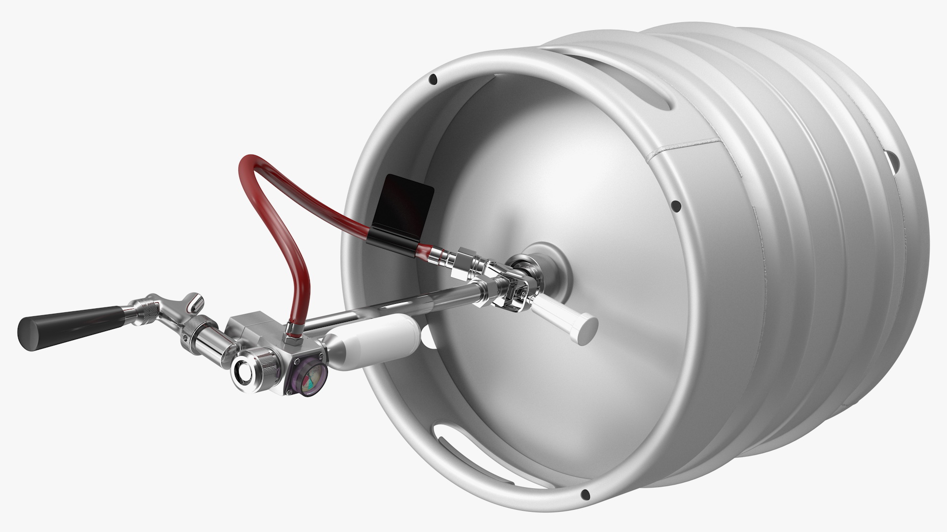 3D model Beer Keg 30L with Portable Tap