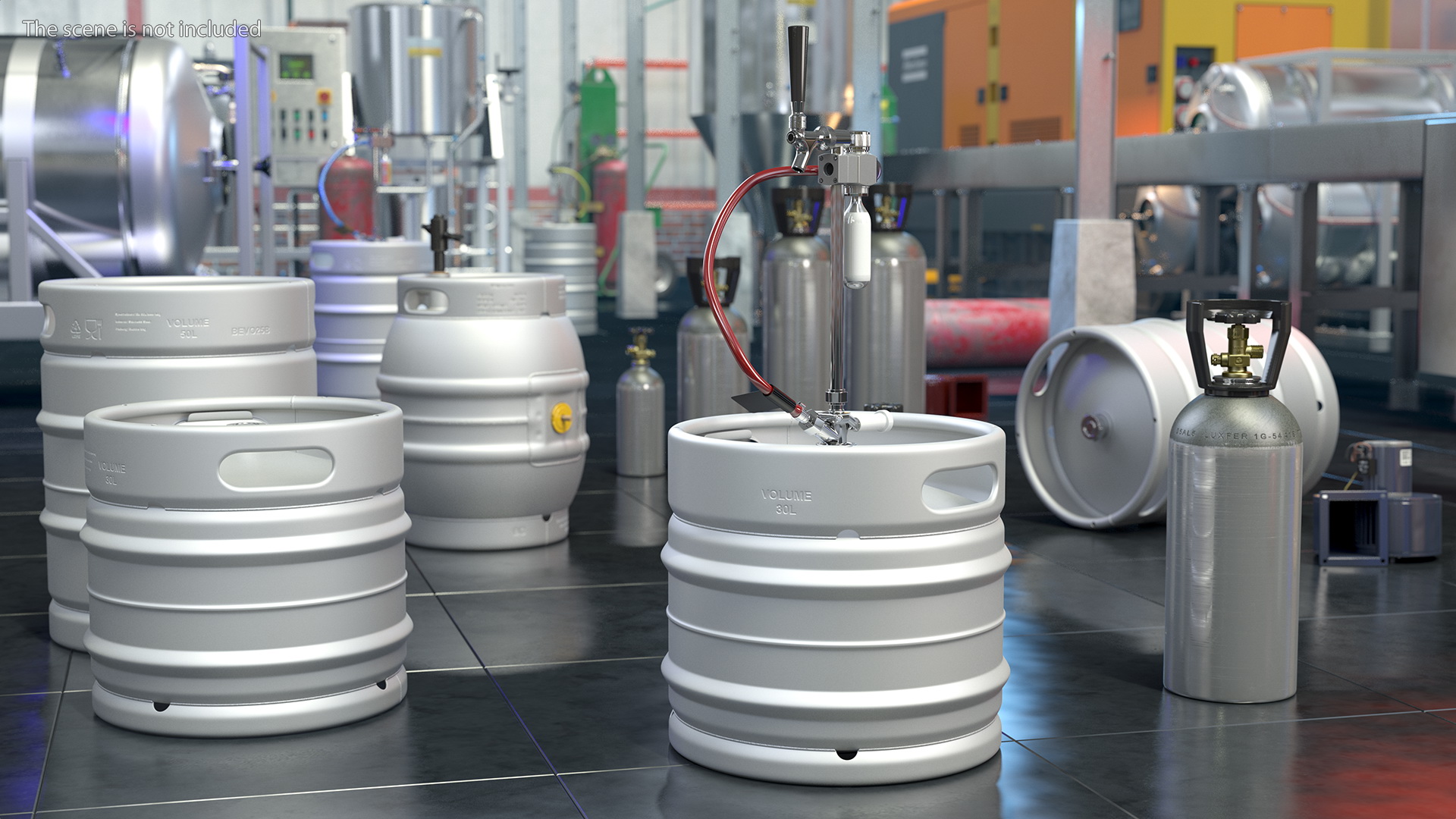 3D model Beer Keg 30L with Portable Tap