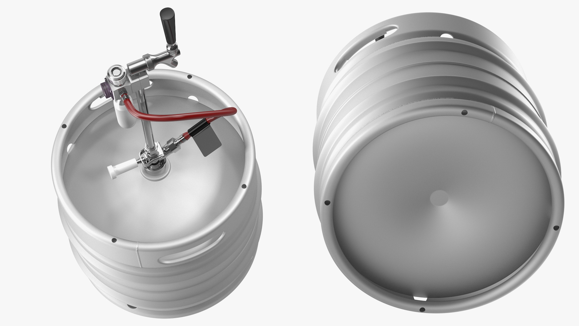 3D model Beer Keg 30L with Portable Tap