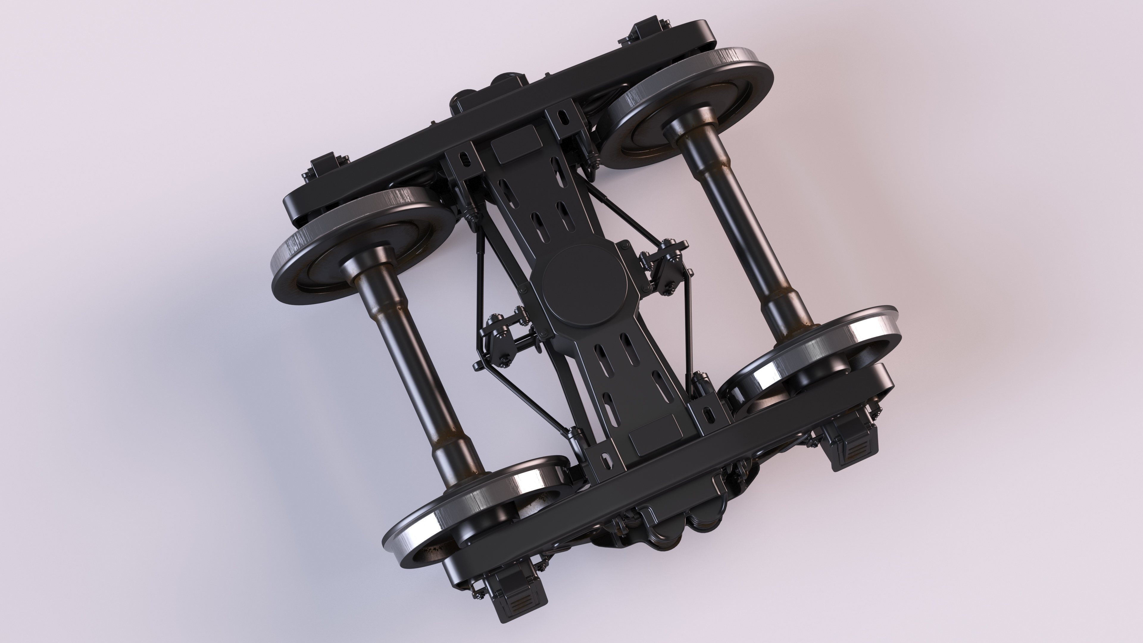 3D model Train Wheel Undercarriage