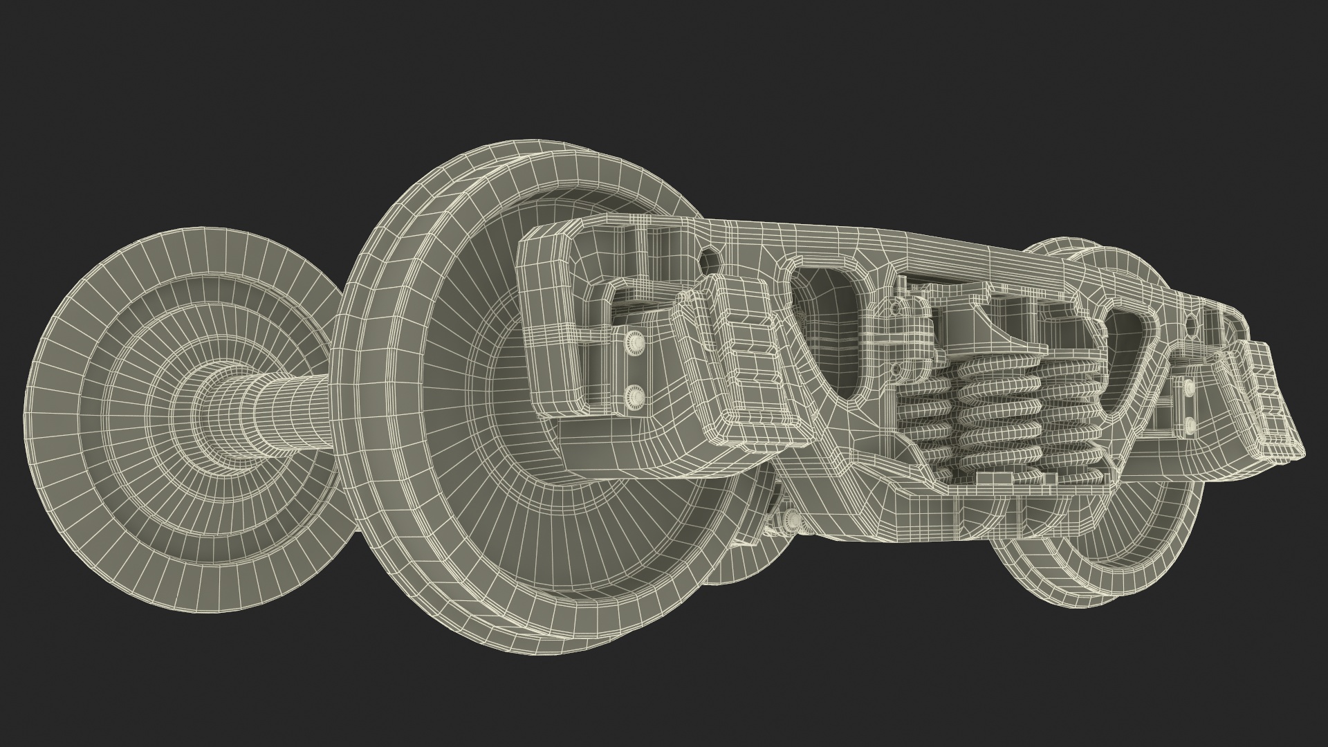 3D model Train Wheel Undercarriage