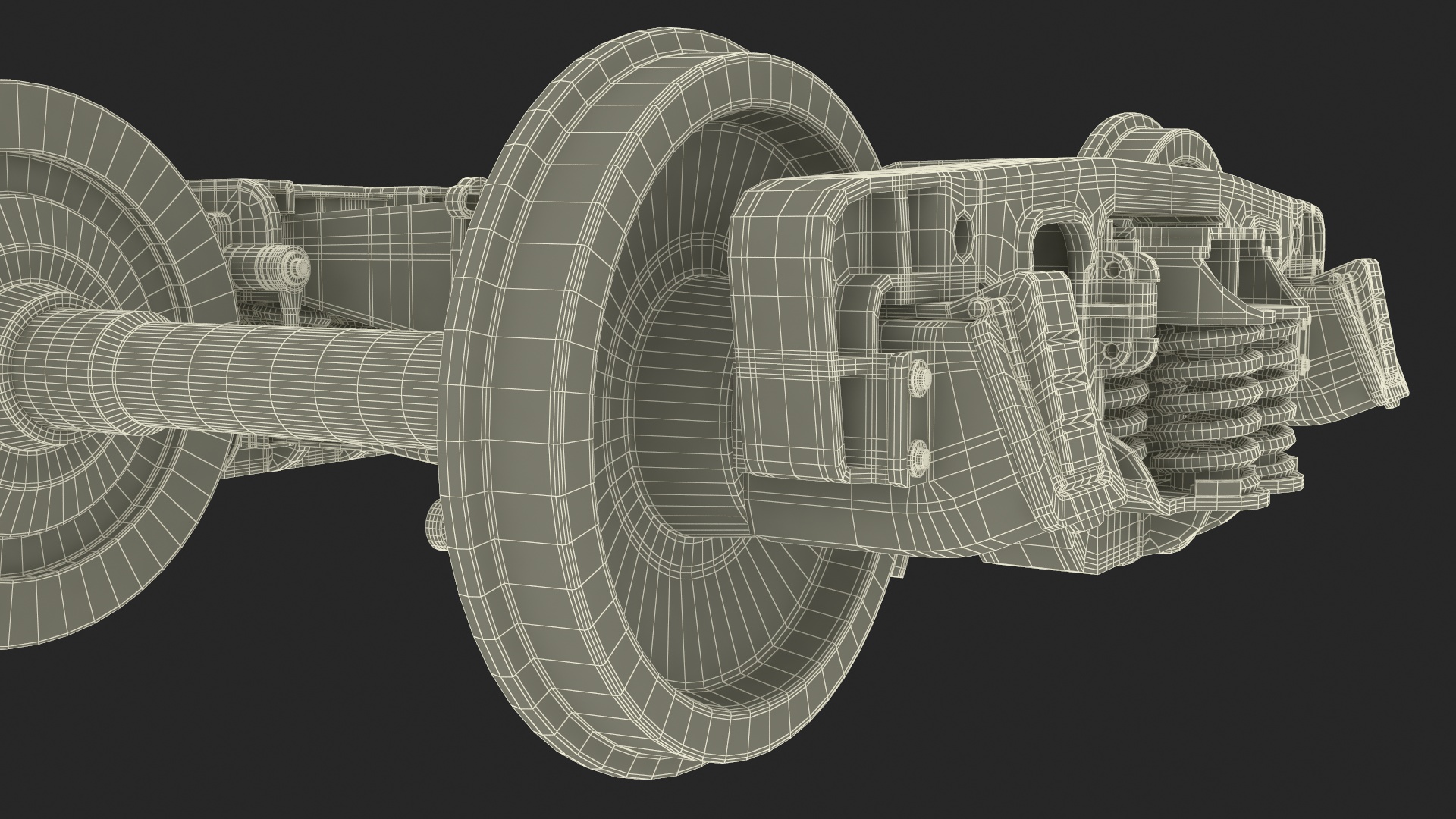 3D model Train Wheel Undercarriage