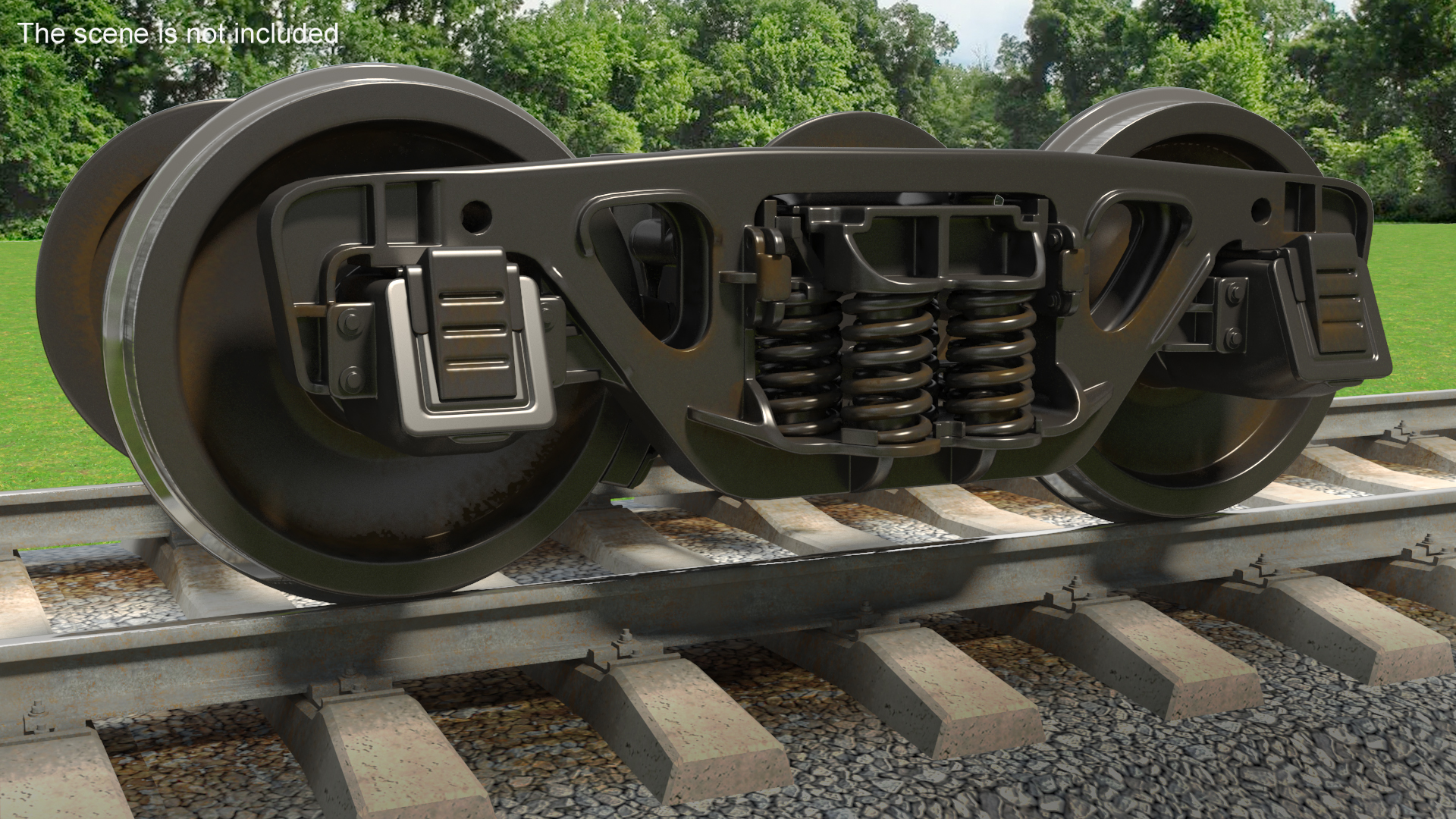 3D model Train Wheel Undercarriage