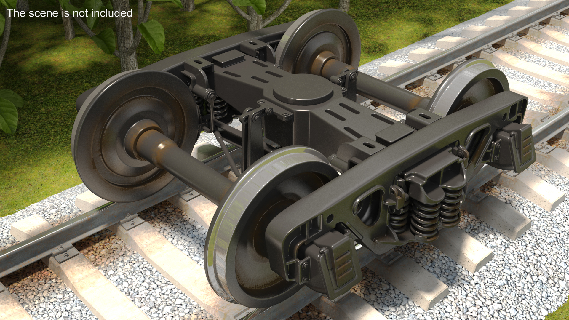 3D model Train Wheel Undercarriage