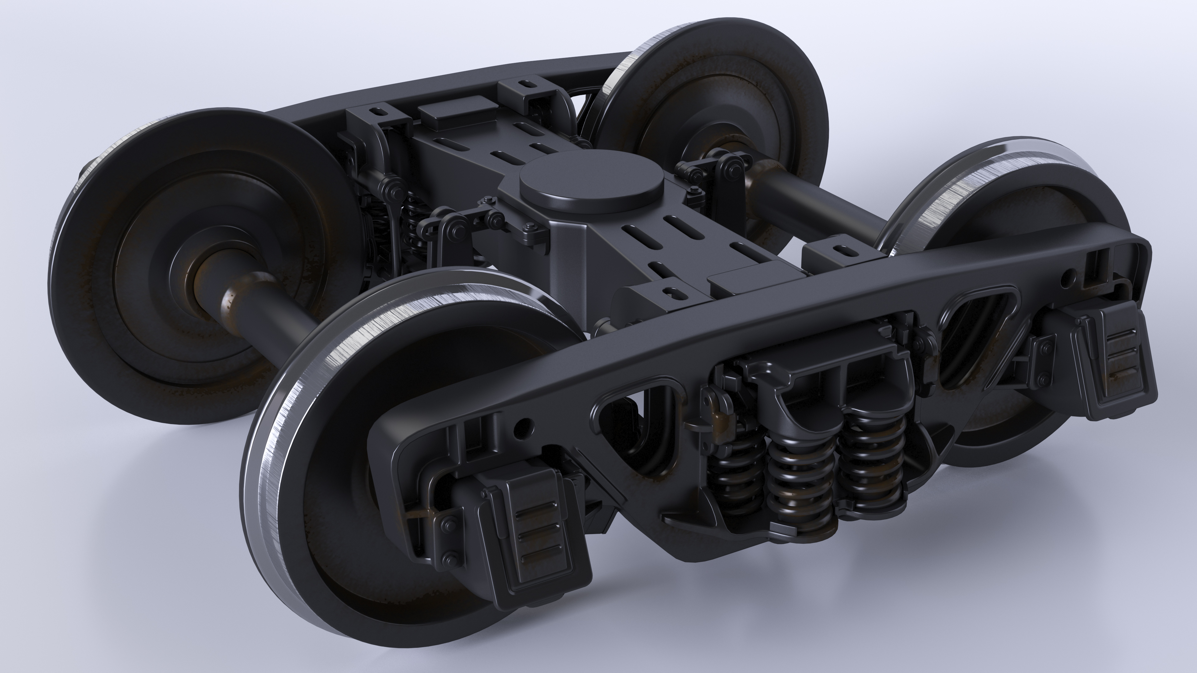 3D model Train Wheel Undercarriage